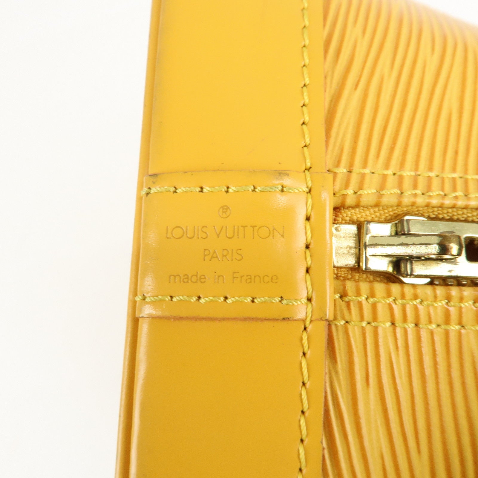 Louis Vuitton Epi Alma PM Hand Bag Tassili Yellow M52149