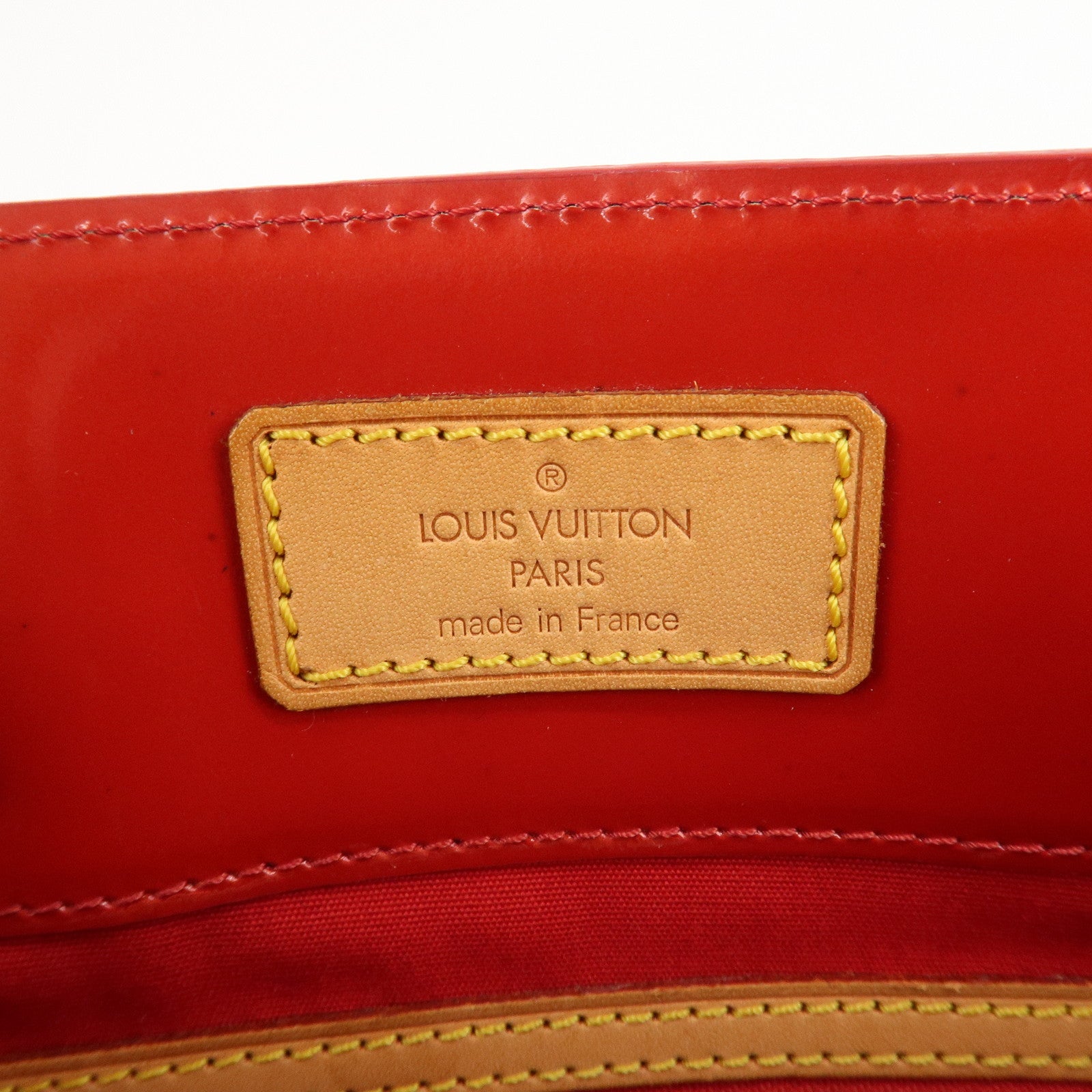 Louis Vuitton Monogram Vernis Lead MM Tote Bag Rouge M91086 Used