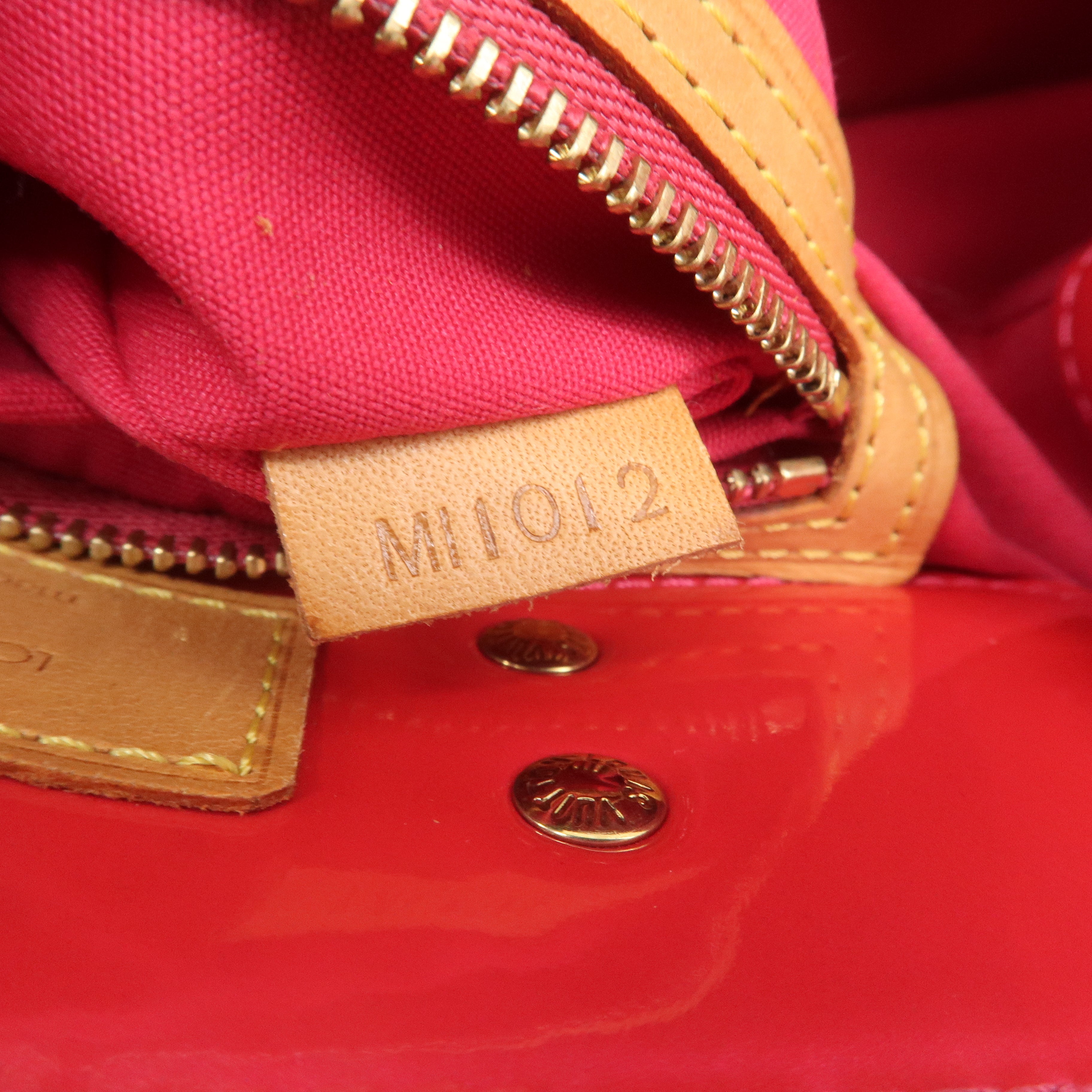 Louis Vuitton Monogram Vernis Lead PM Hand Bag Fuchsia Pink M91221