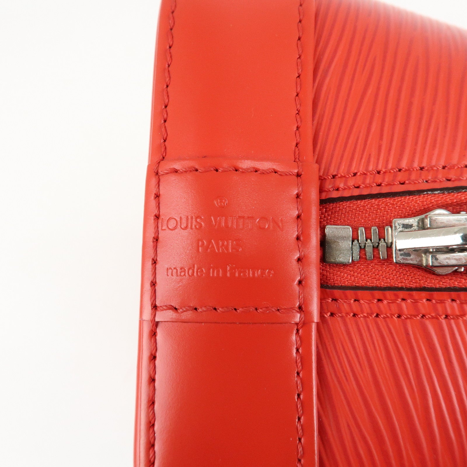 Louis Vuitton Epi Alma PM Hand Bag Coquelicot Red M41154