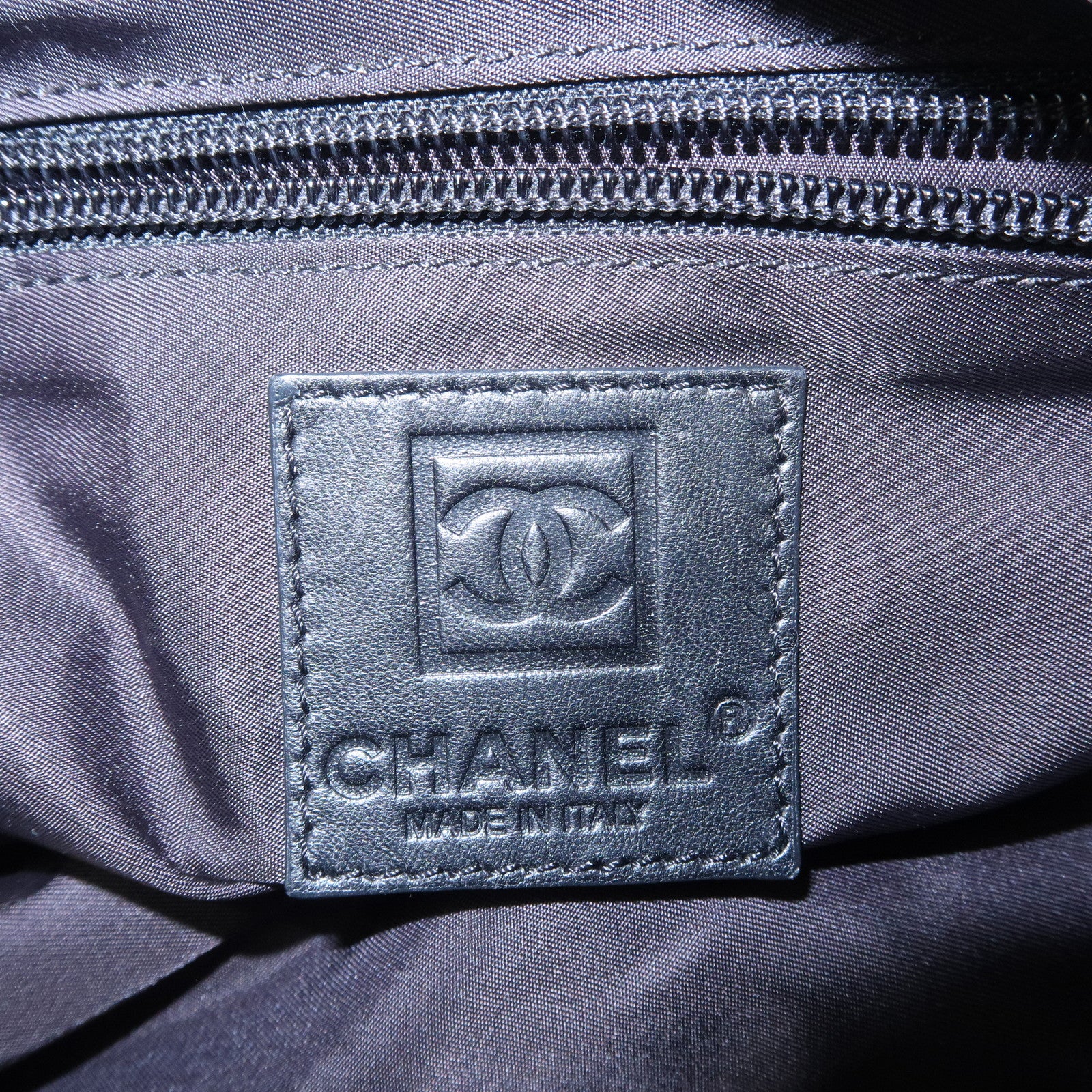 CHANEL Sports Matelasse Nylon Canvas COCO Mark Shoulder Bag Black