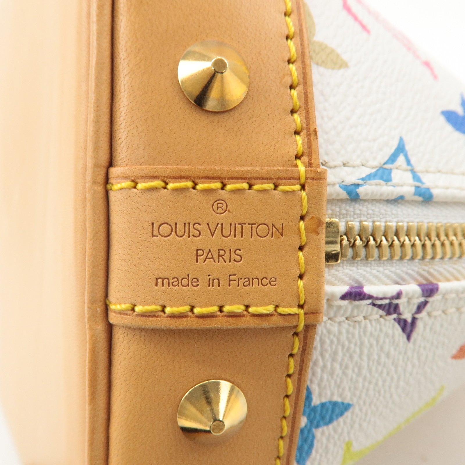 Louis Vuitton Monogram Multi Color Alma Hand Bag Blanc M92647