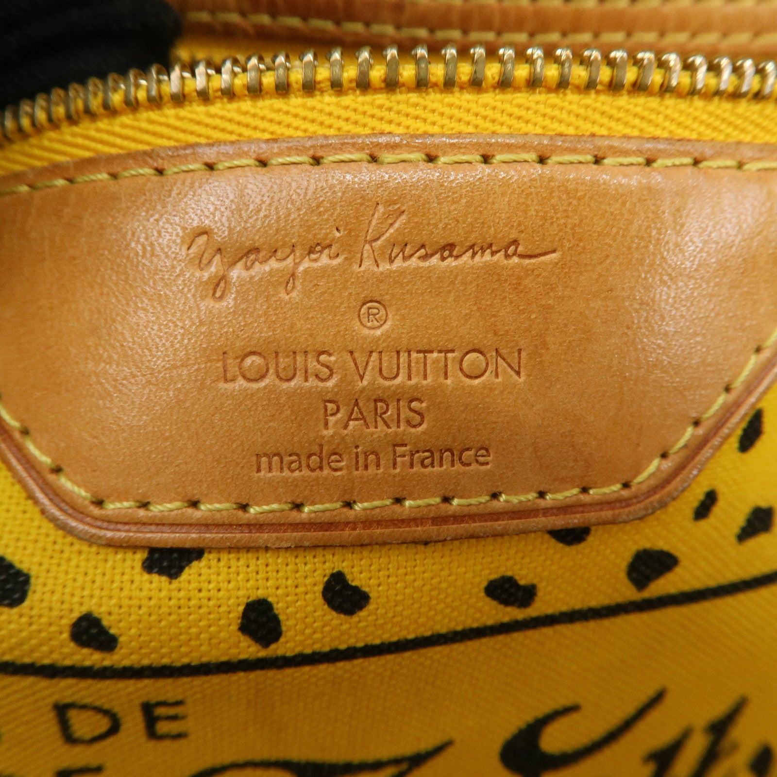 Louis Vuitton Yellow Pumpkin Dots Yayoi Kusama Neverfull MM M40685 Used