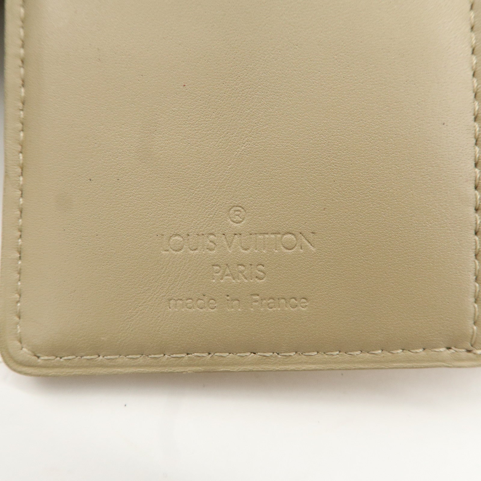 Louis Vuitton Vernis Set of 2 Wallet Beige M91466 M91210 Used