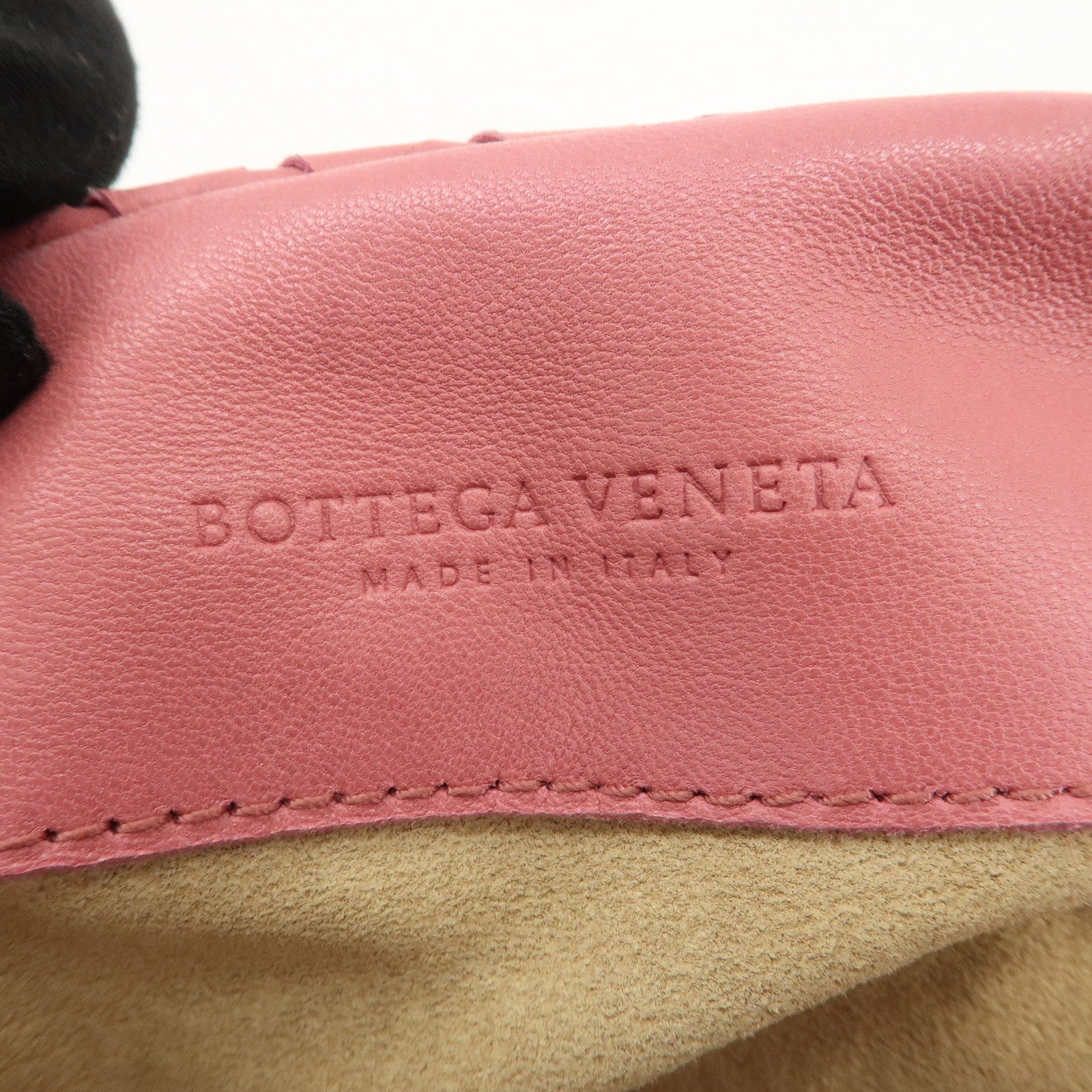 BOTTEGA VENETA Intrecciato Leather Shoulder Bag Pink 162117