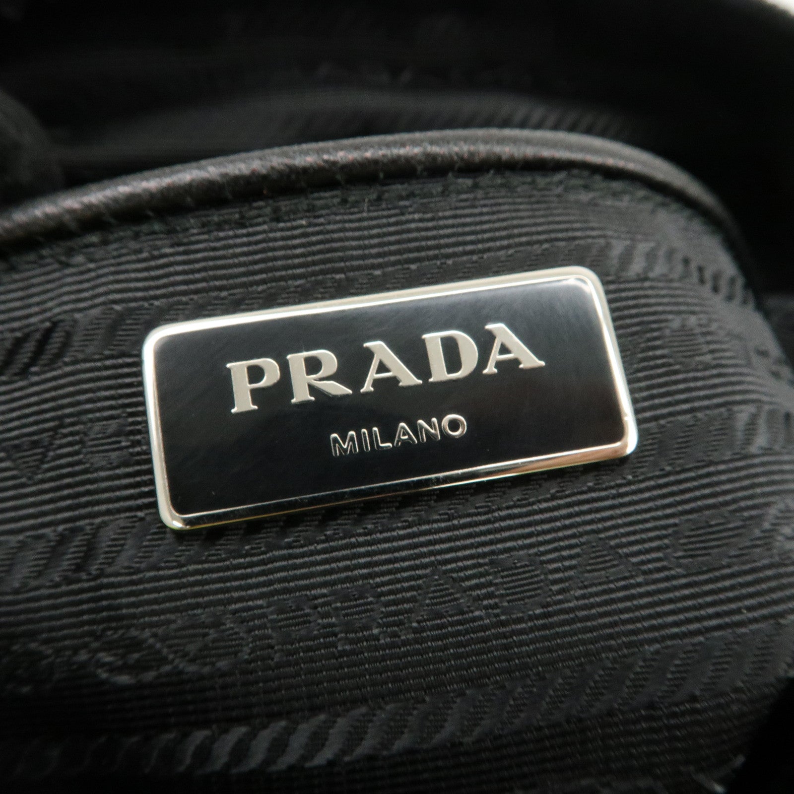 PRADA Logo Nylon Leather Camouflage Shoulder Bag Green Black