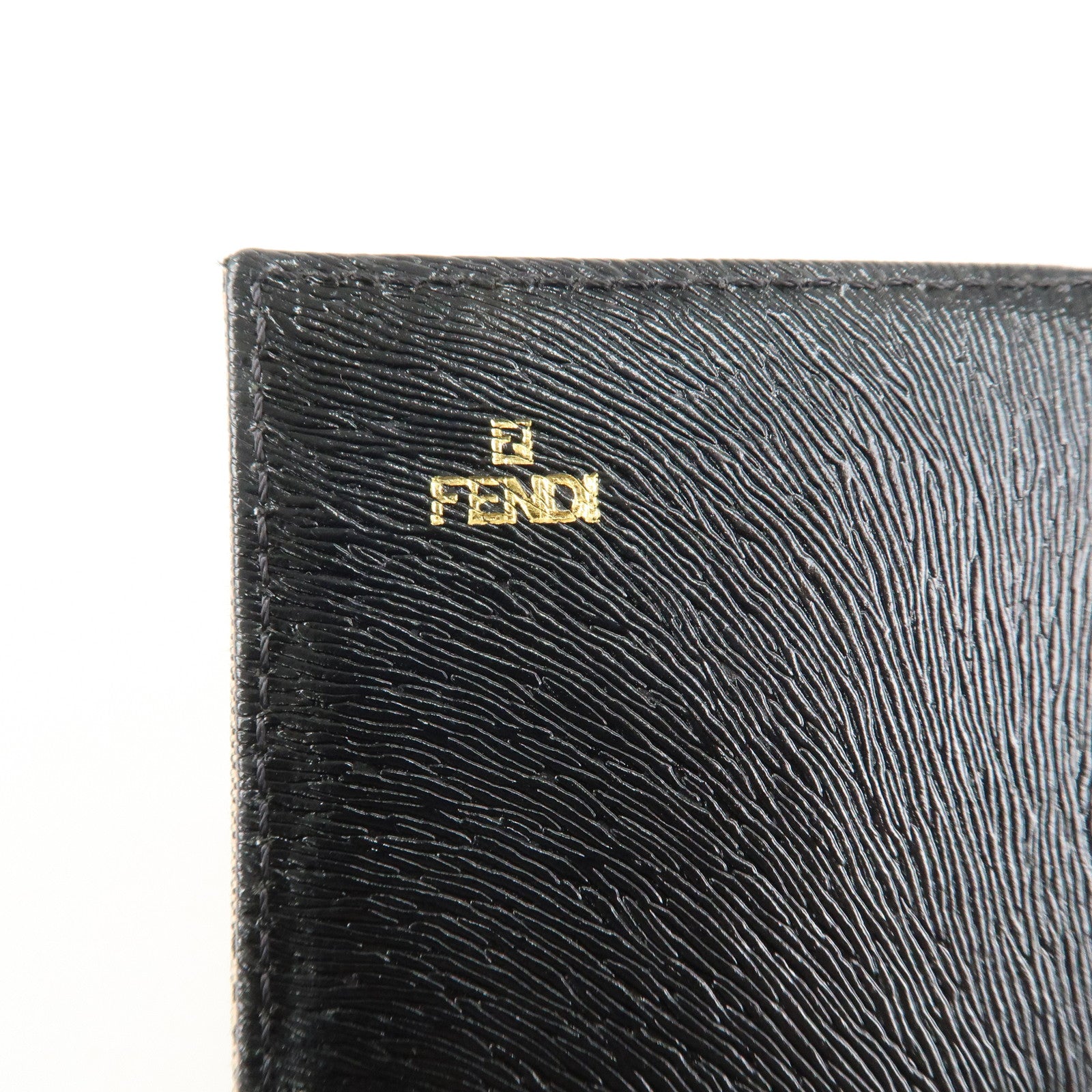 FENDI Zucca Print Canvas Leather Long Wallet Brown 8M0000