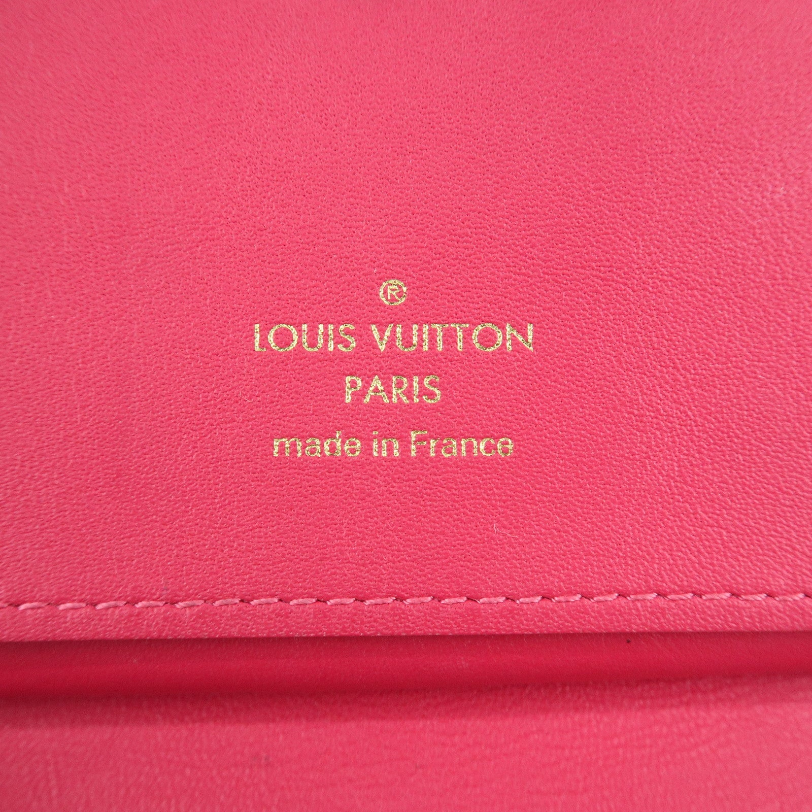 Louis Vuitton New Wave Leather Bi-Fold Compact Wallet Freesia Pink