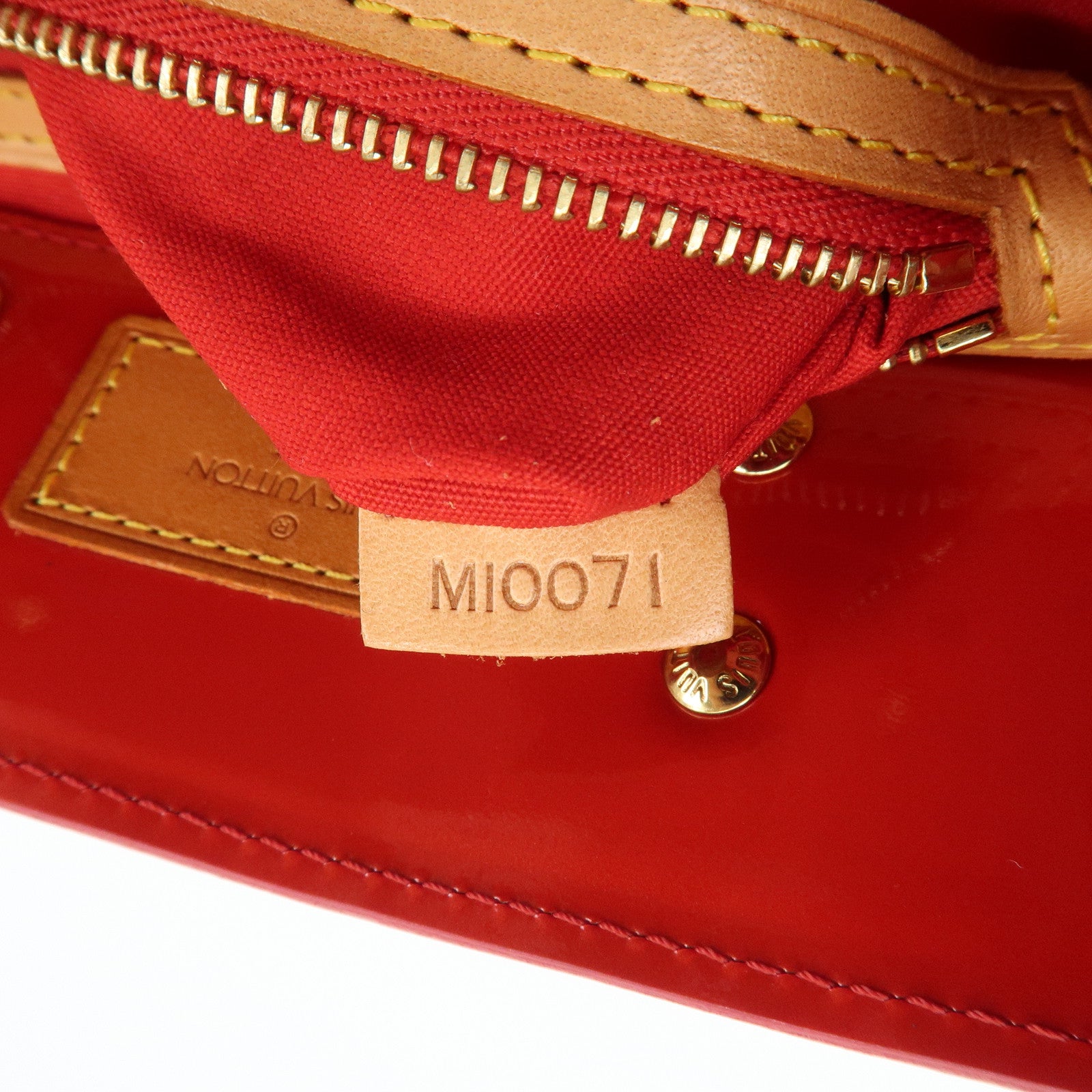 Louis Vuitton Monogram Vernis Lead PM Hand Bag M91088 Rouge Used