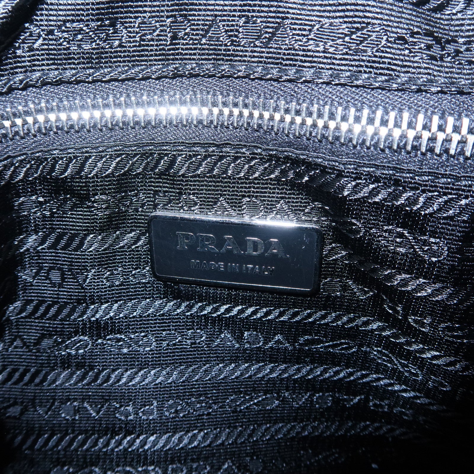 PRADA Nylon Leather One Shoulder Bag NERO Black