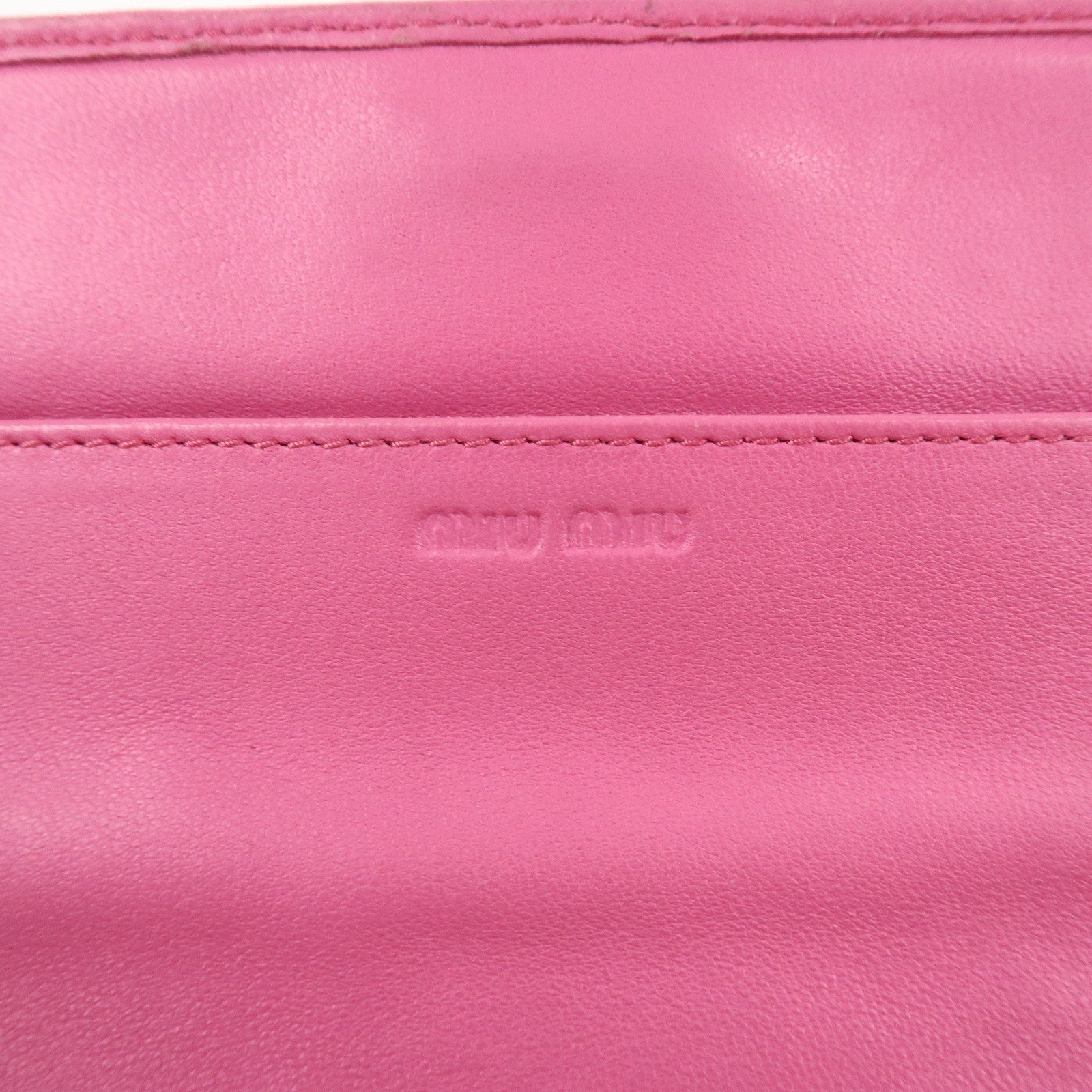 MIU MIU Matelasse Set of 2 Long Wallet Pink 5M1109 5M1183 Used