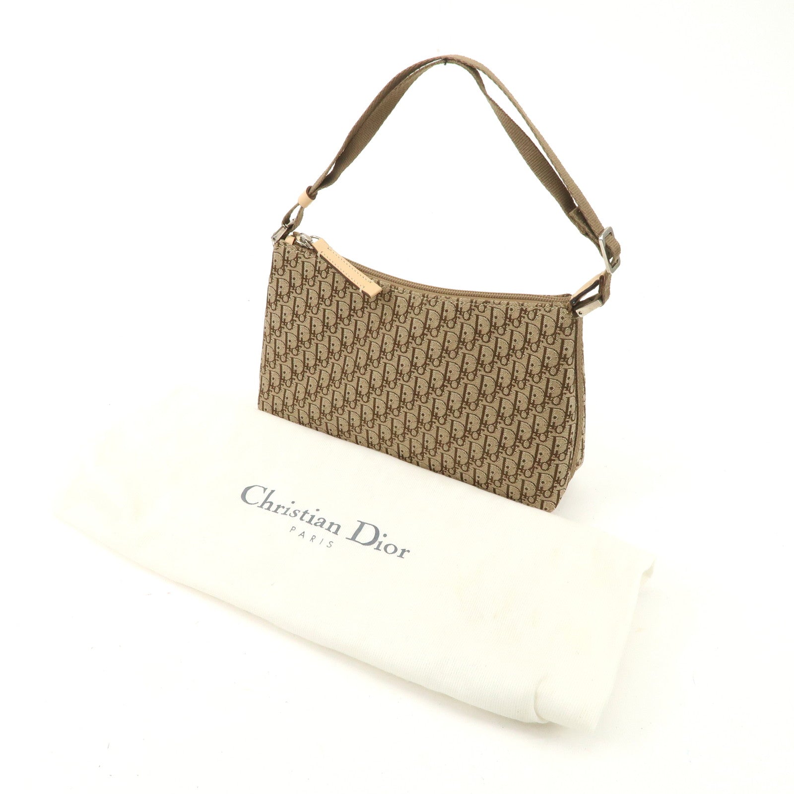 Christian Dior Trotter Canvas Leather Shoulder Bag 02RU 0064