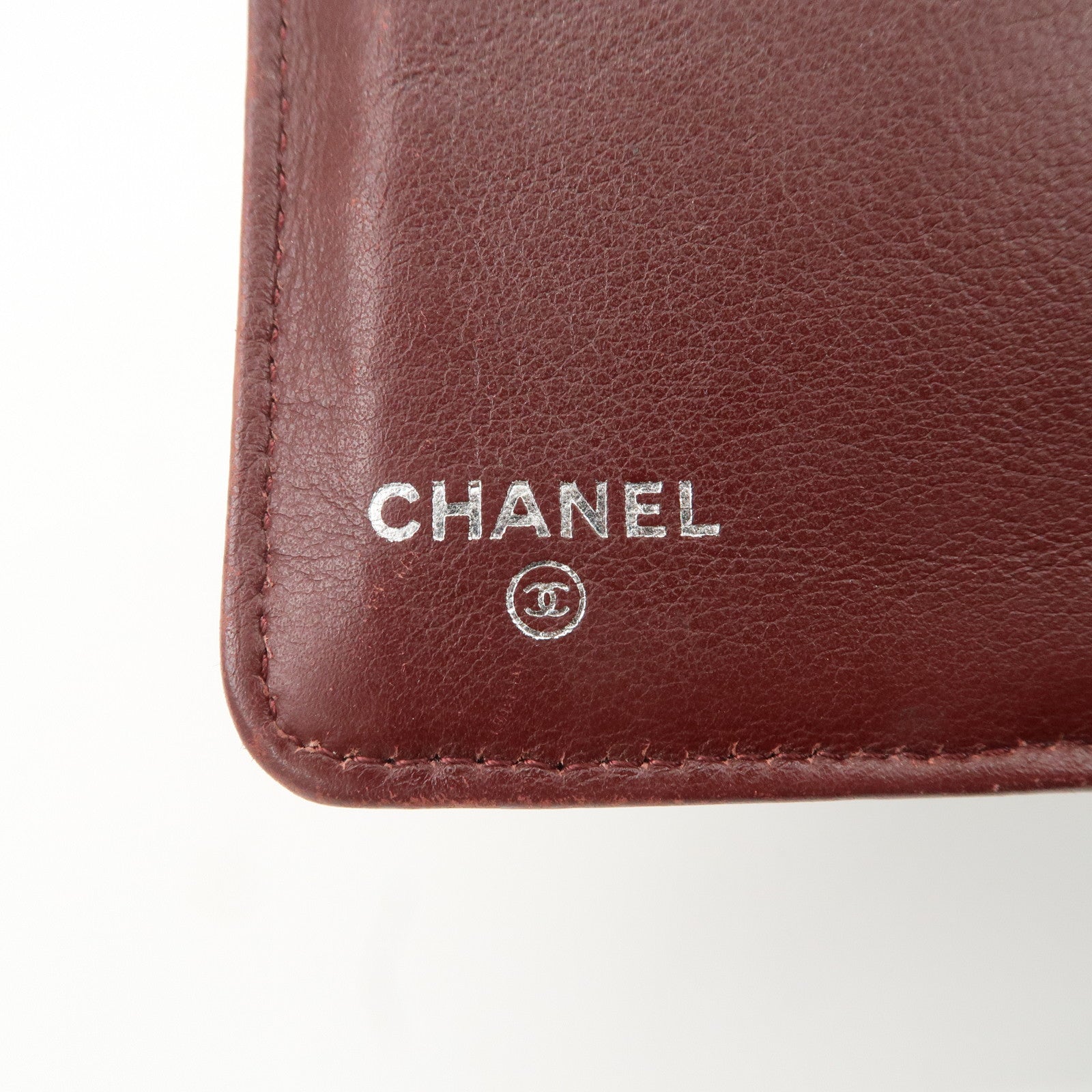 CHANEL COCO Mark Matelasse Caviar Skin Bi-fold Wallet A48667