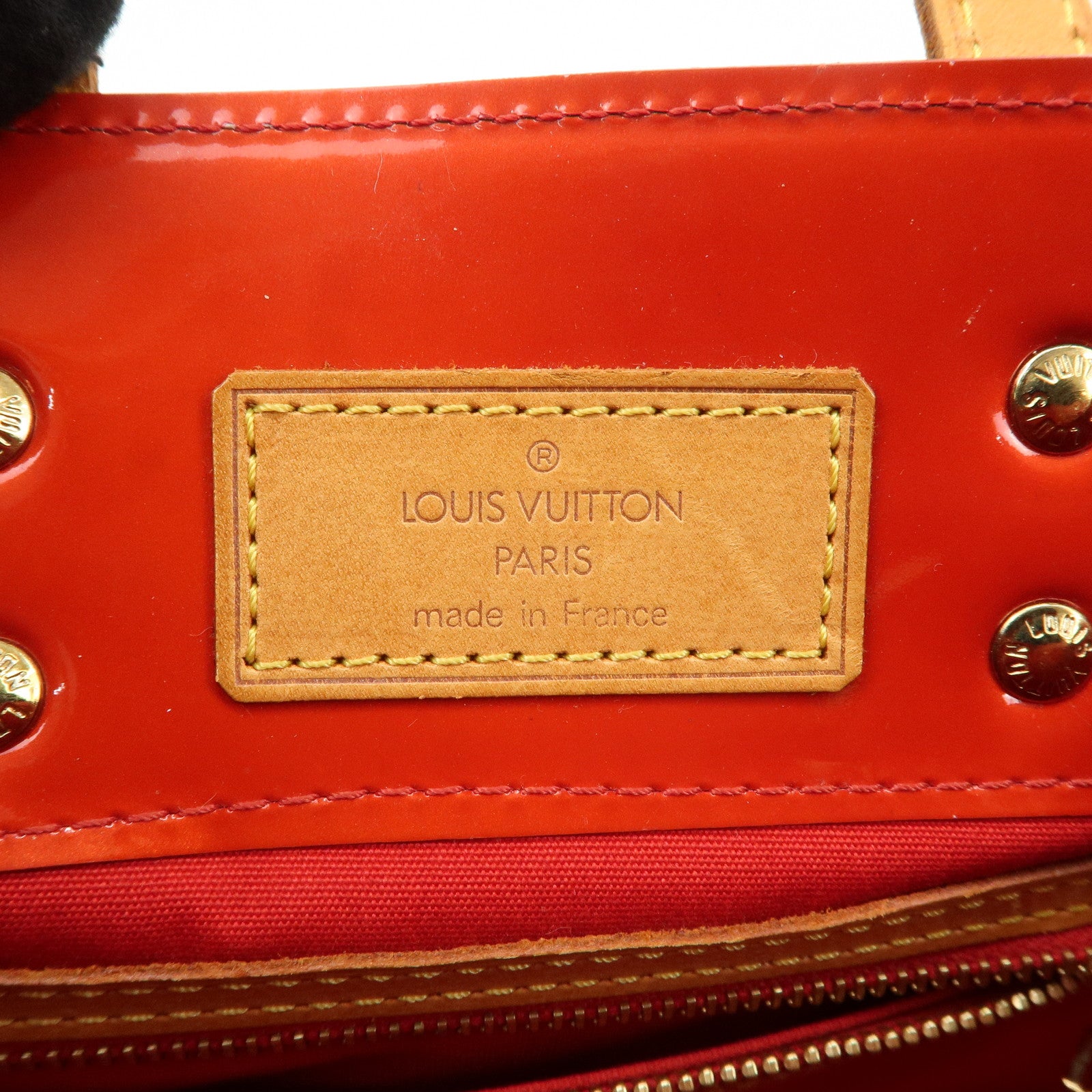 Louis Vuitton Monogram Vernis Lead PM Hand Bag M91088 Rouge Used