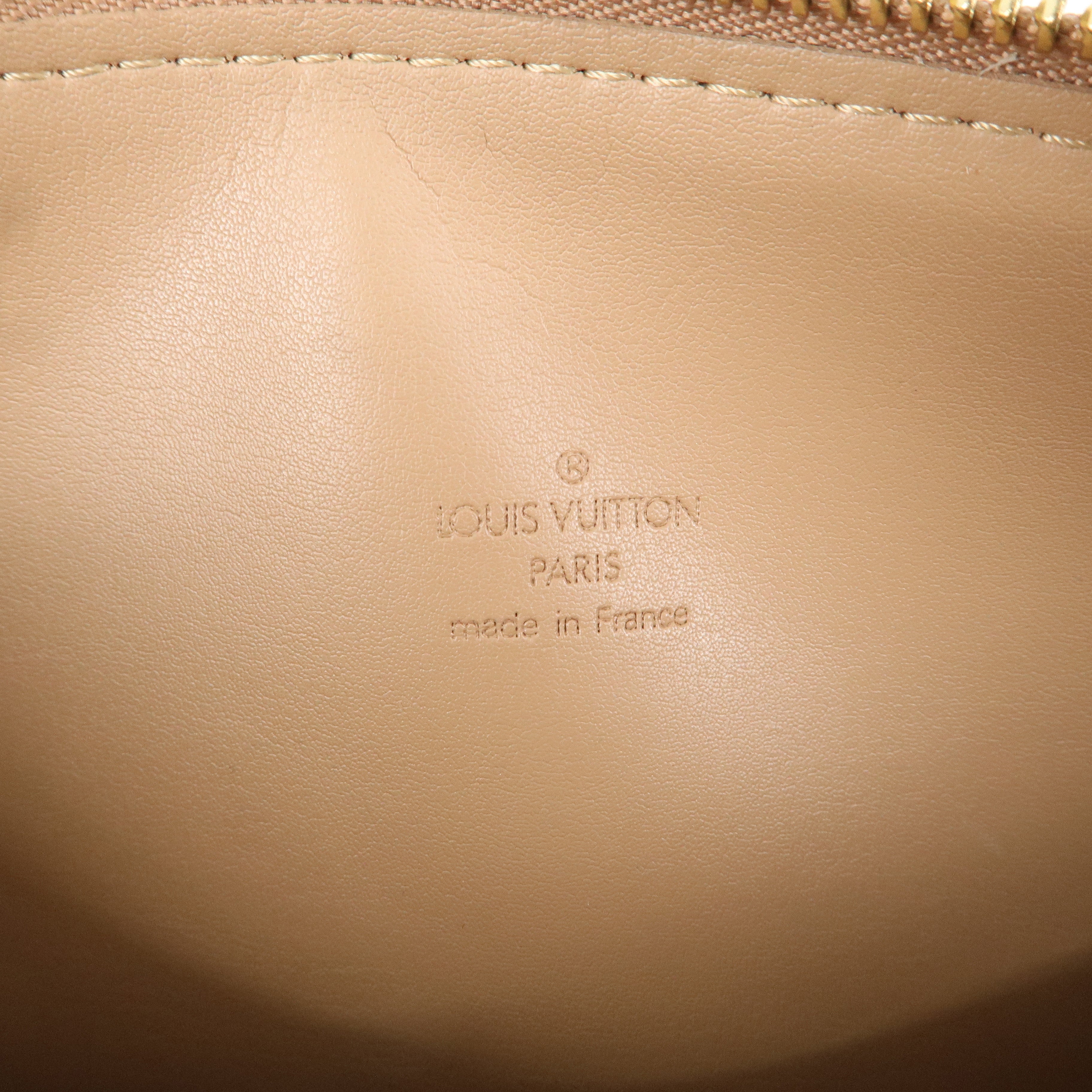 Louis Vuitton Monogram Vernis Bedford Hand Bag Beige M91329