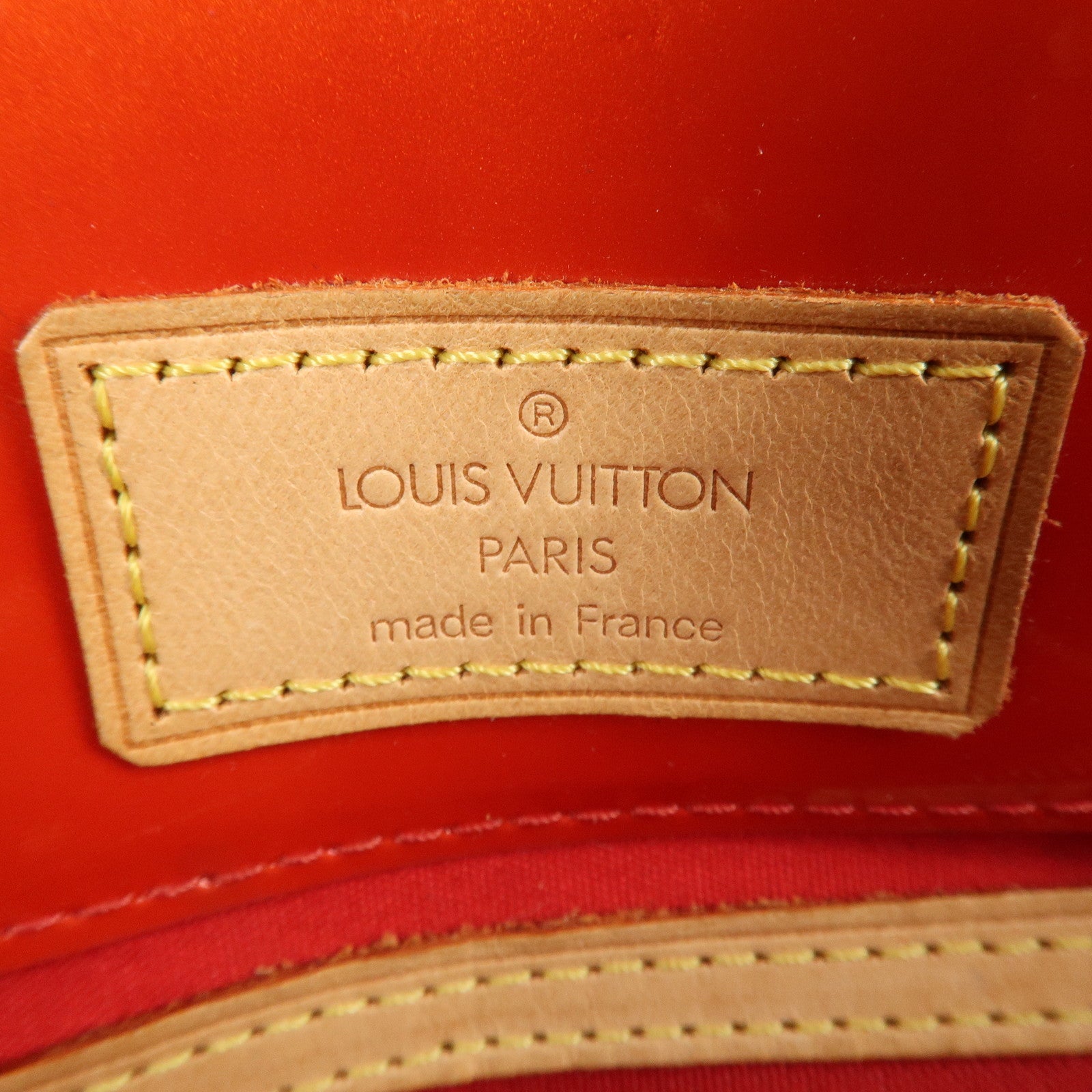 Louis Vuitton Monogram Vernis Lead PM Hand Bag M91088 Rouge