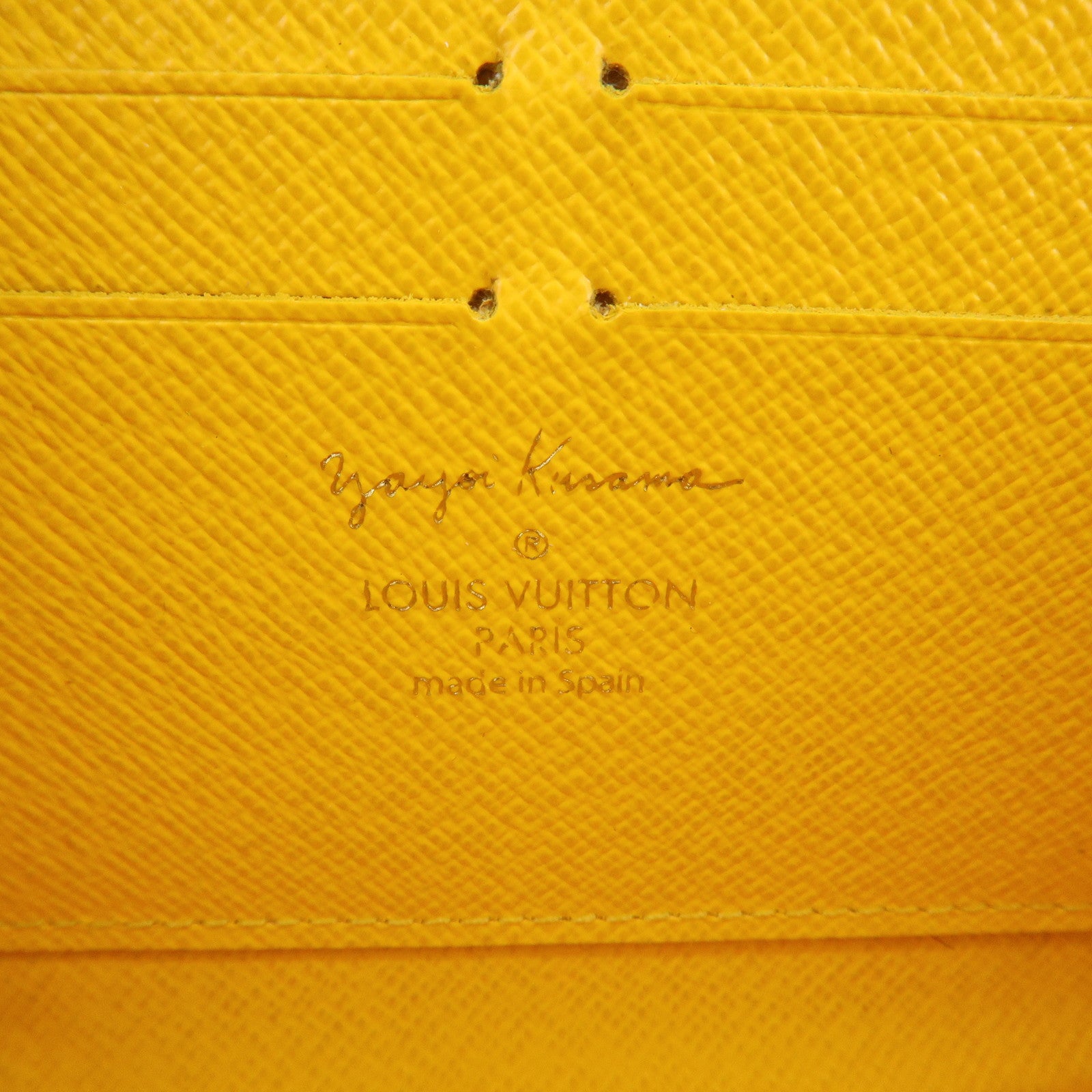 Louis Vuitton Monogram Zippy Wallet Pumpkin Dots Jaune M60449