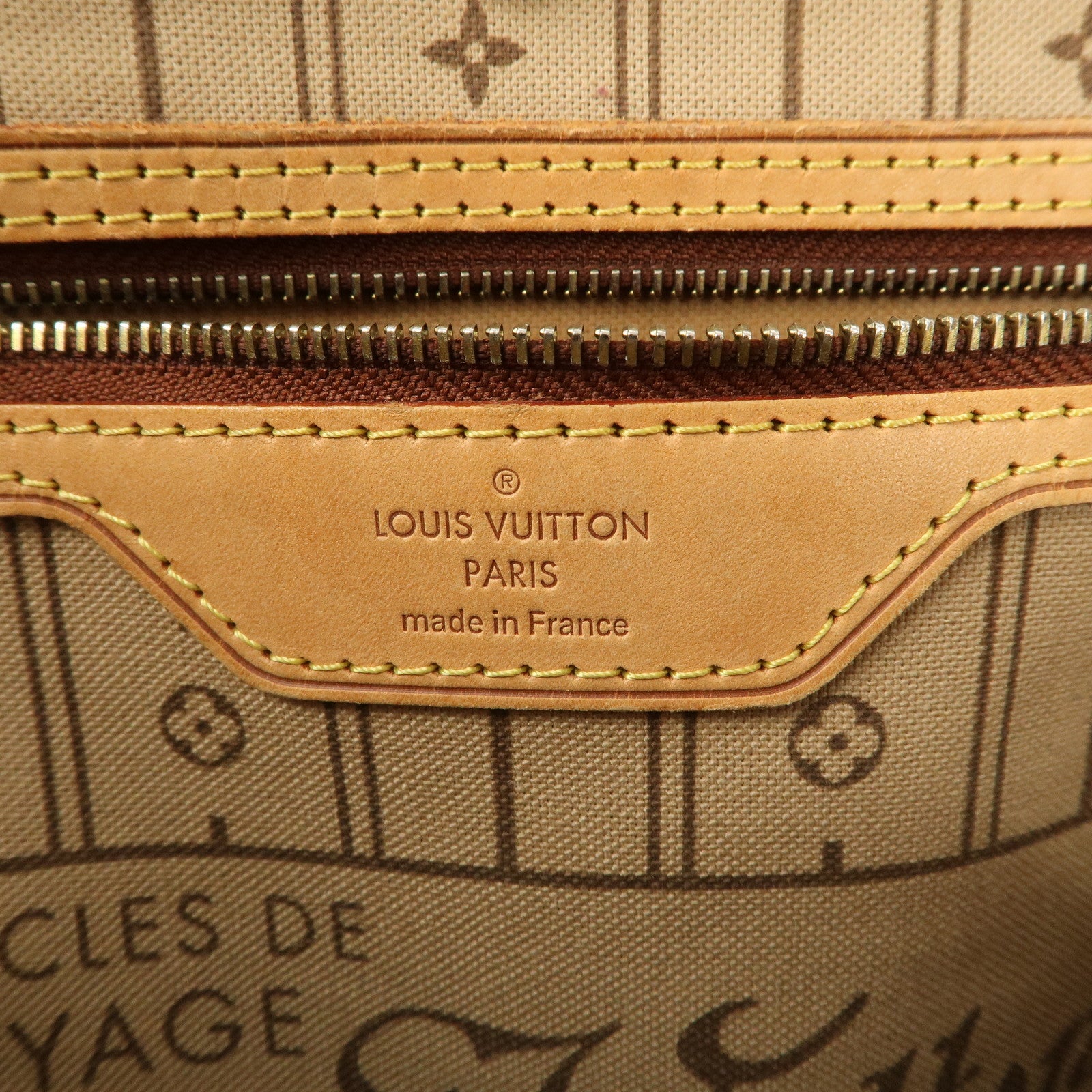 Louis Vuitton Monogram Neverfull MM Tote Bag Brown M40156