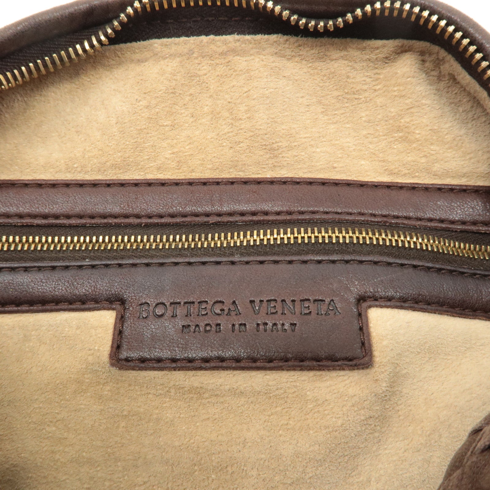 BOTTEGA VENETA Intrecciato Hobo Leather Shoulder Bag Brown 115654