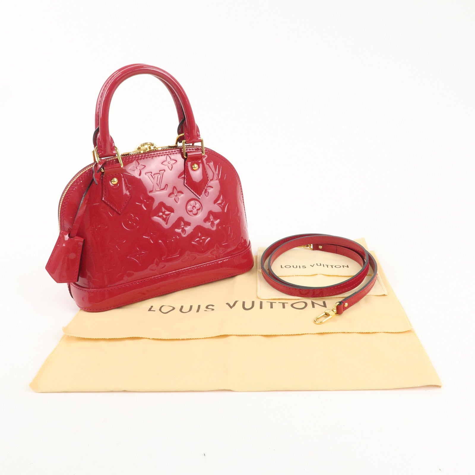 Louis Vuitton Monogram Vernis Alma BB 2Way Bag Rose Indien M91771