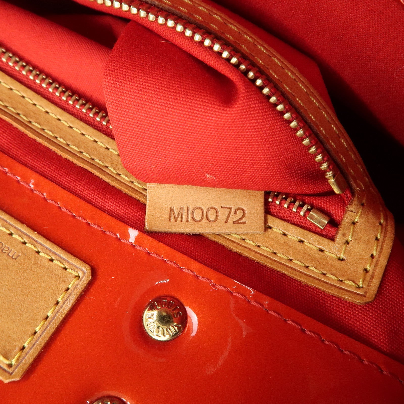 Louis Vuitton Monogram Vernis Lead PM Hand Bag M91088 Rouge Used