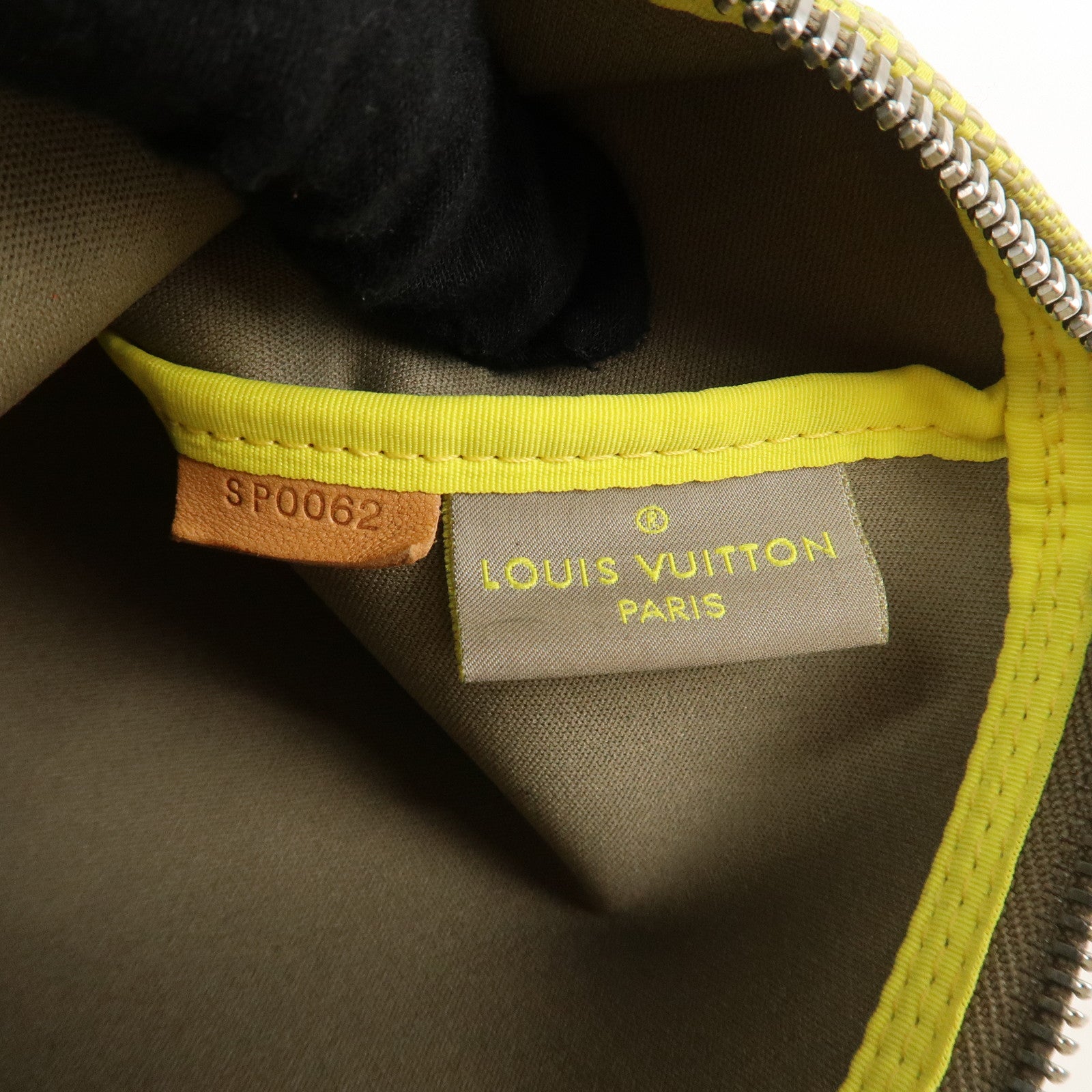 Louis Vuitton Damier Jean LV Cup Volunteer Pouch Hand Bag Yellow Used