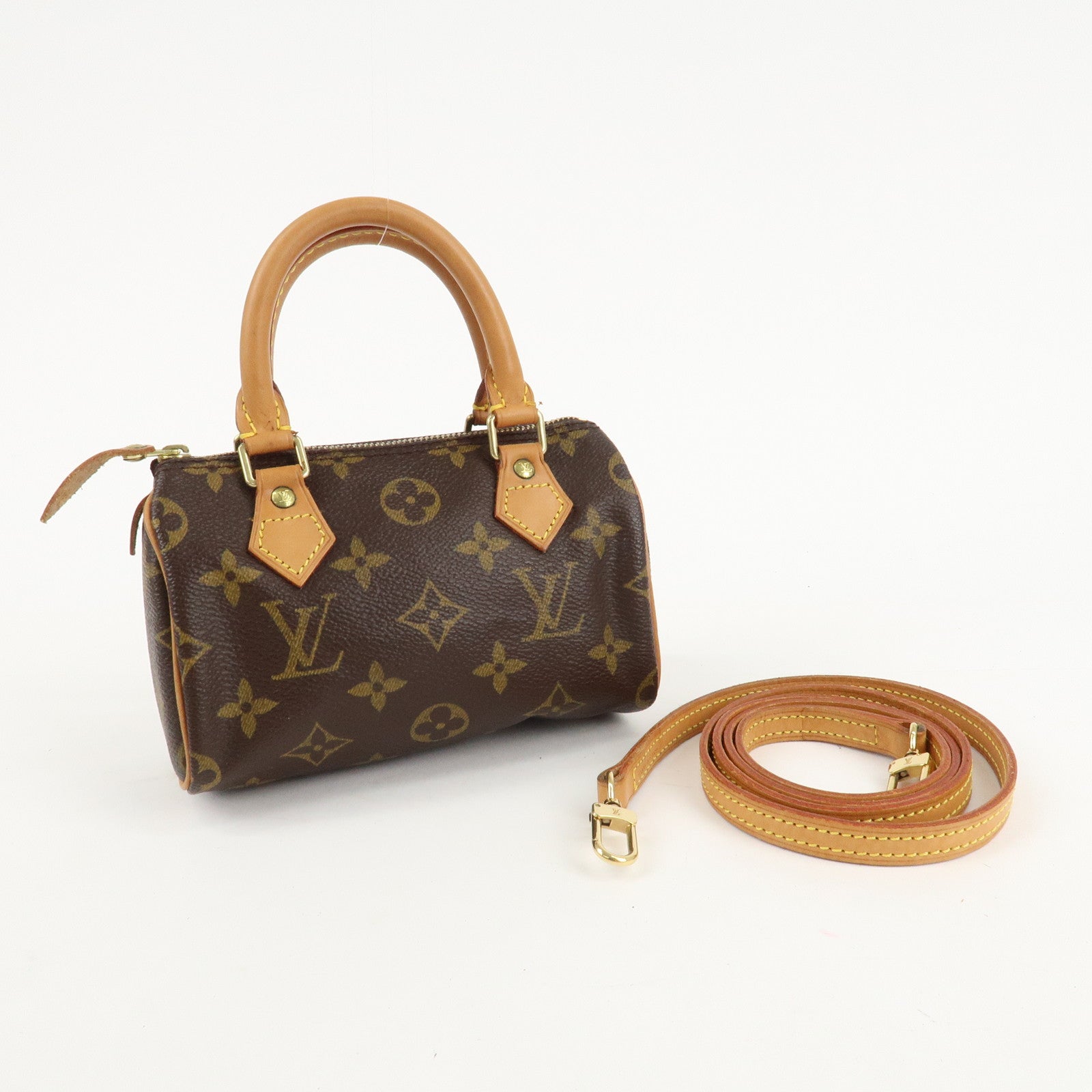 Louis Vuitton Monogram Mini Speedy 
Strap M41534 J00145 Used