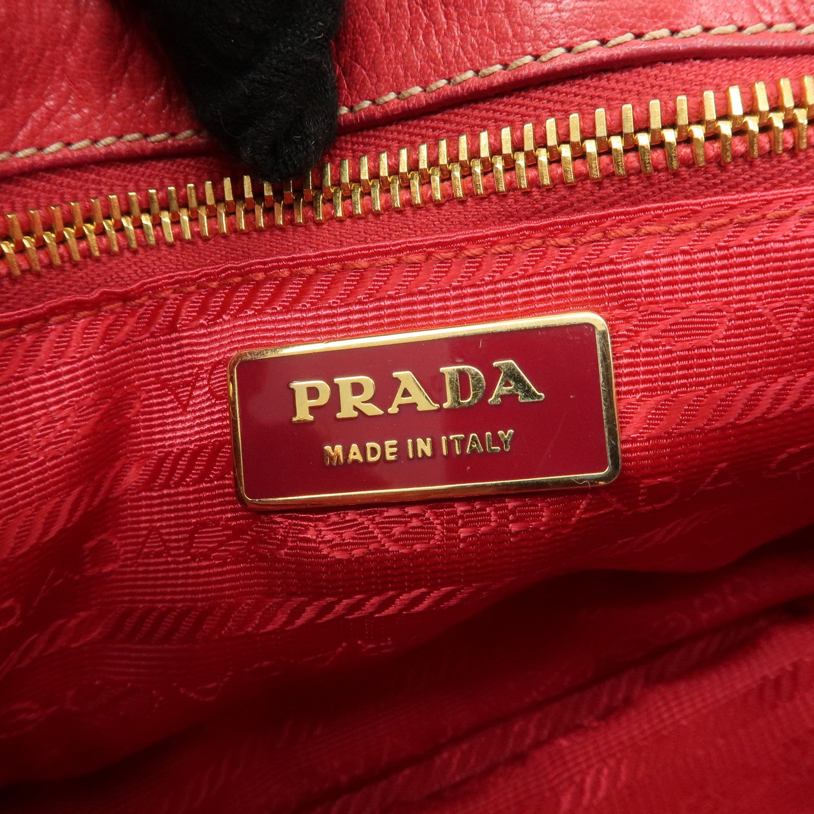 PRADA Nylon Leather 2Way Bag Shoulder Bag Hand Bag Gathered BN1388 Used