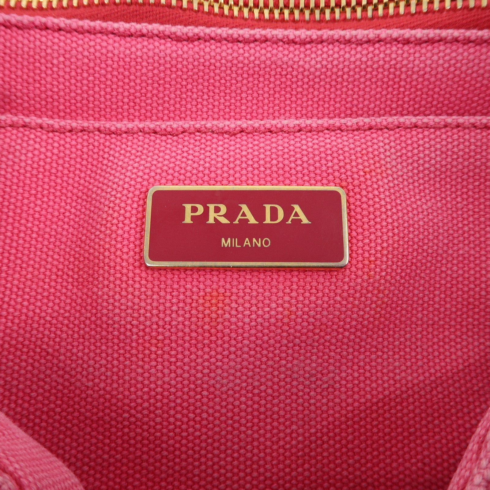 PRADA Canapa Mini Canvas 2Way Bag Tote Bag Pink 1BG439