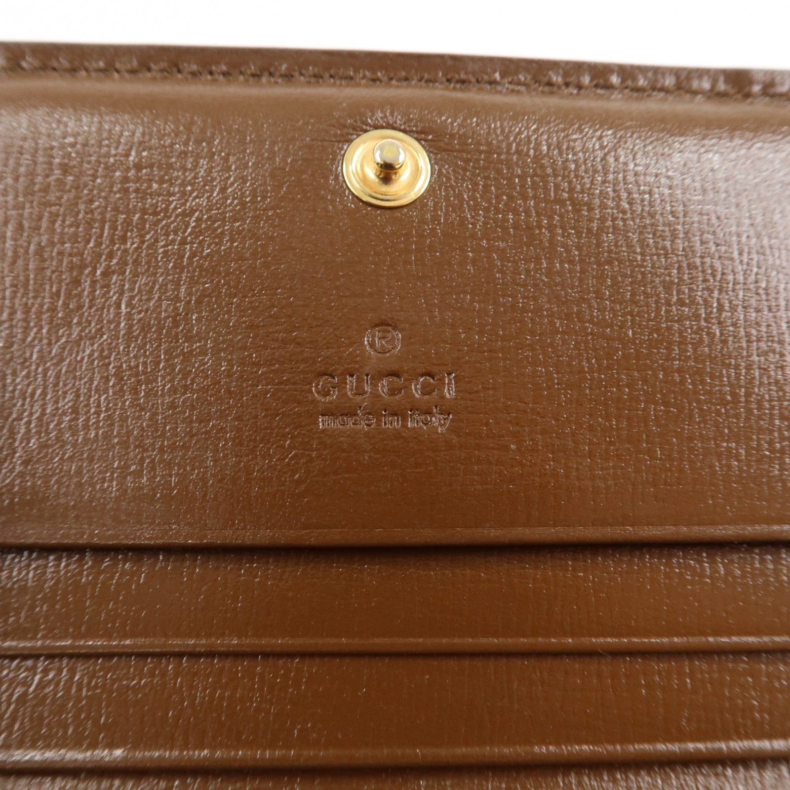 GUCCI GG Supreme Leather Heart Motif Bifold Wallet 648848 Used