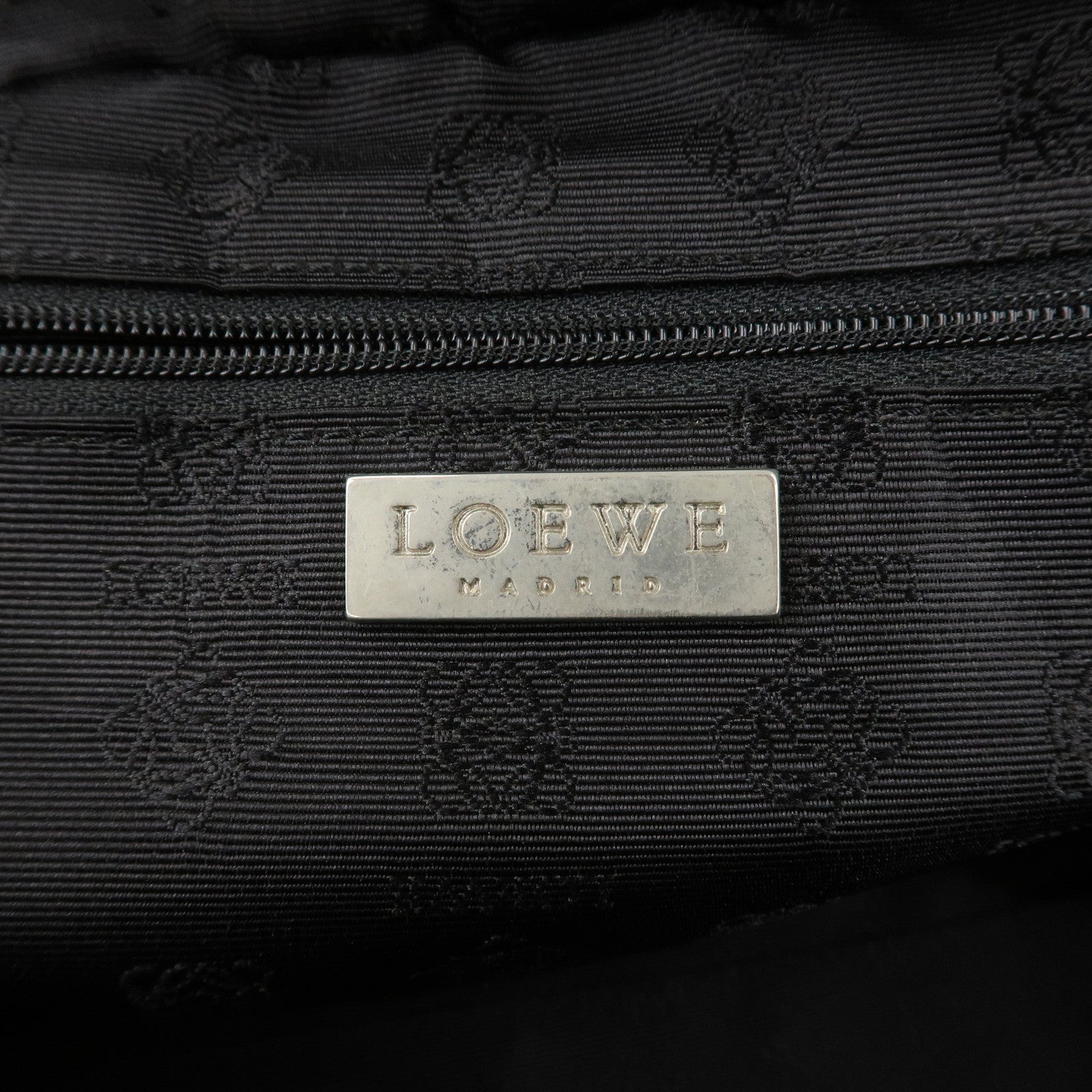 LOEWE Suede Amazona 26 Hand Bag Black