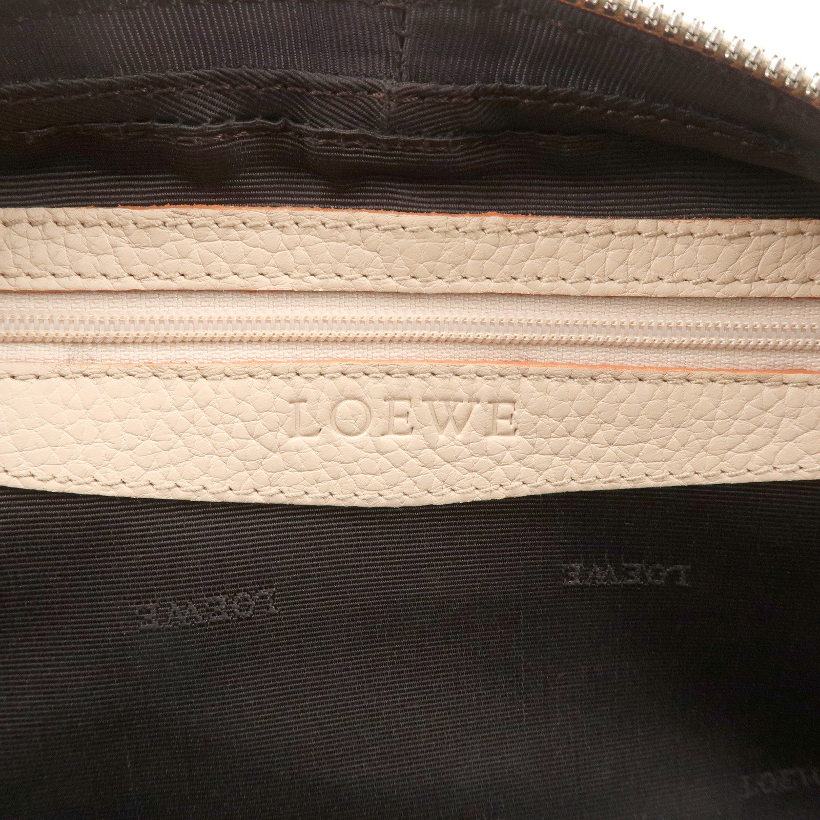 LOEWE Leather Senda Boston Bag Hand Bag Shoulder Bag Pink Used