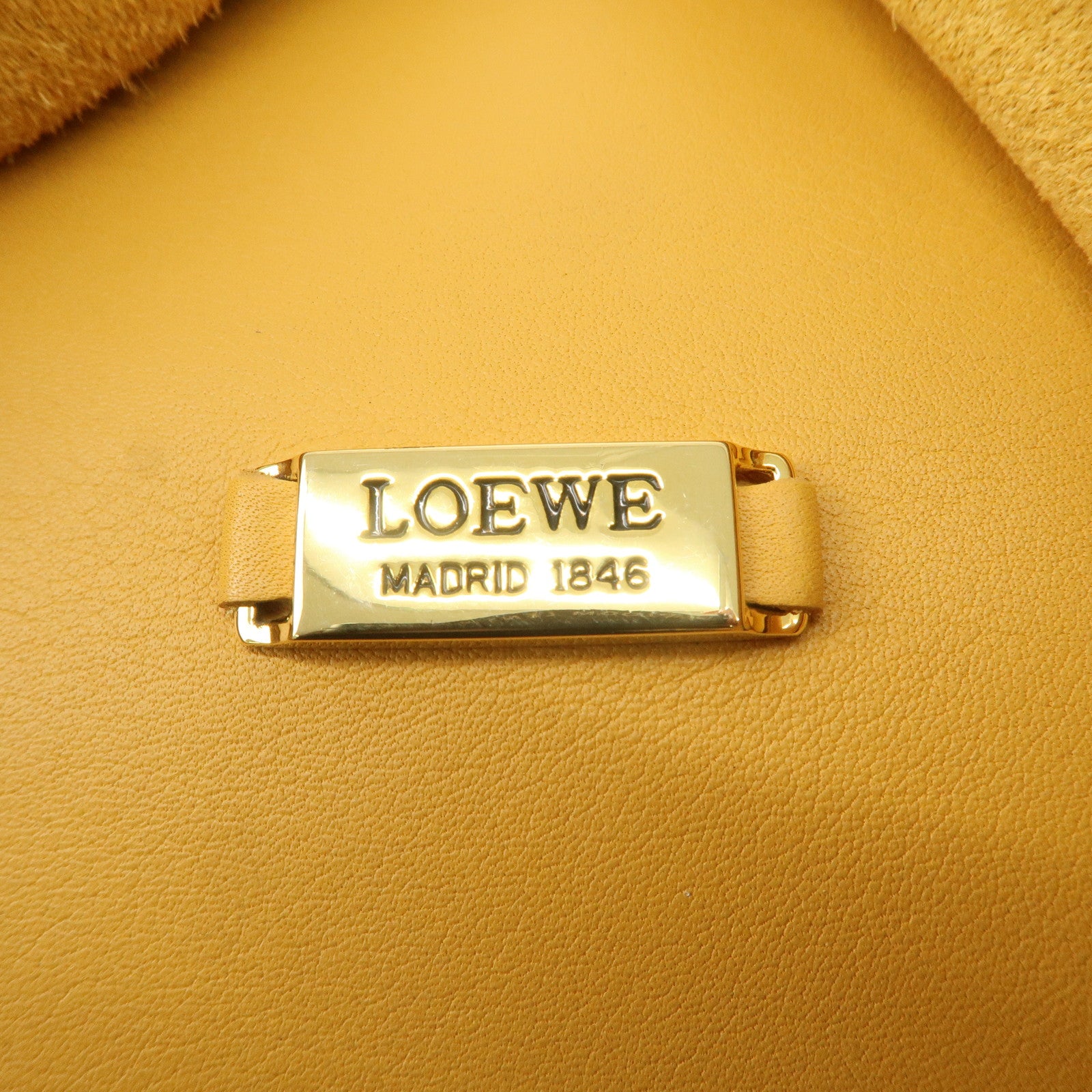 LOEWE Leather Anton Backpack Rucksack Shoulder Bag Yellow