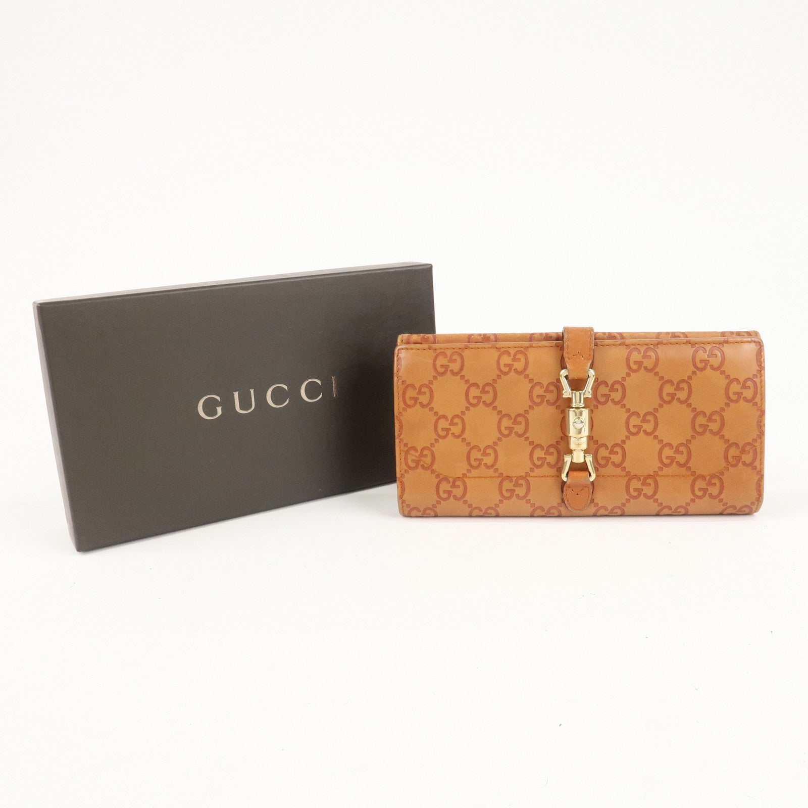 GUCCI Guccissima New Jackie Guccissima Leather Long Wallet 141430 Used