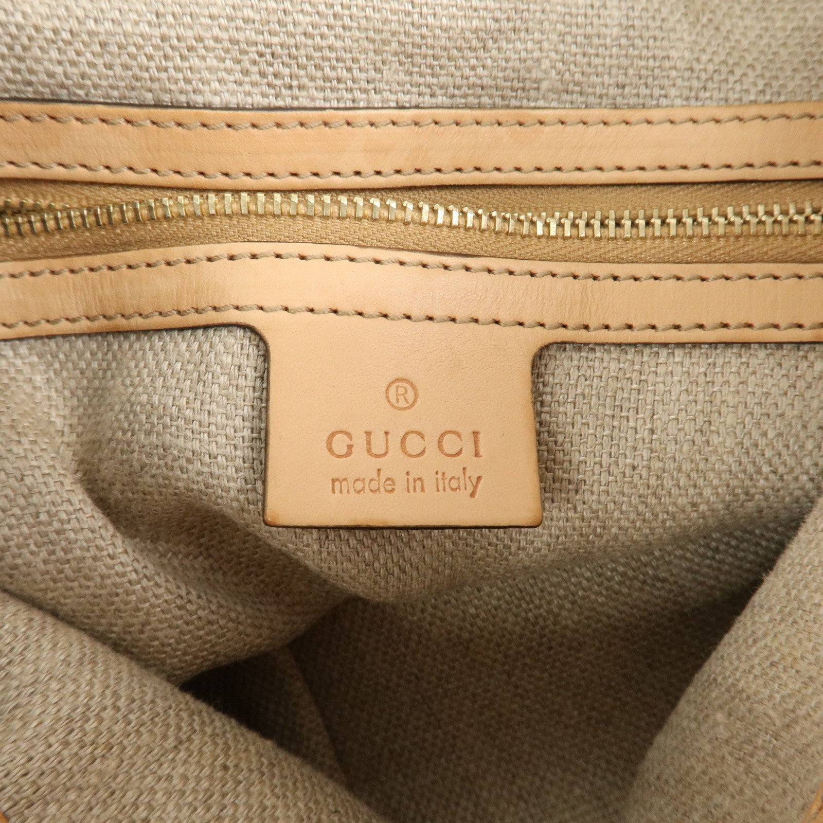 GUCCI Horsebit Flora Canvas Leather One Shoulder Bag 170013 Used