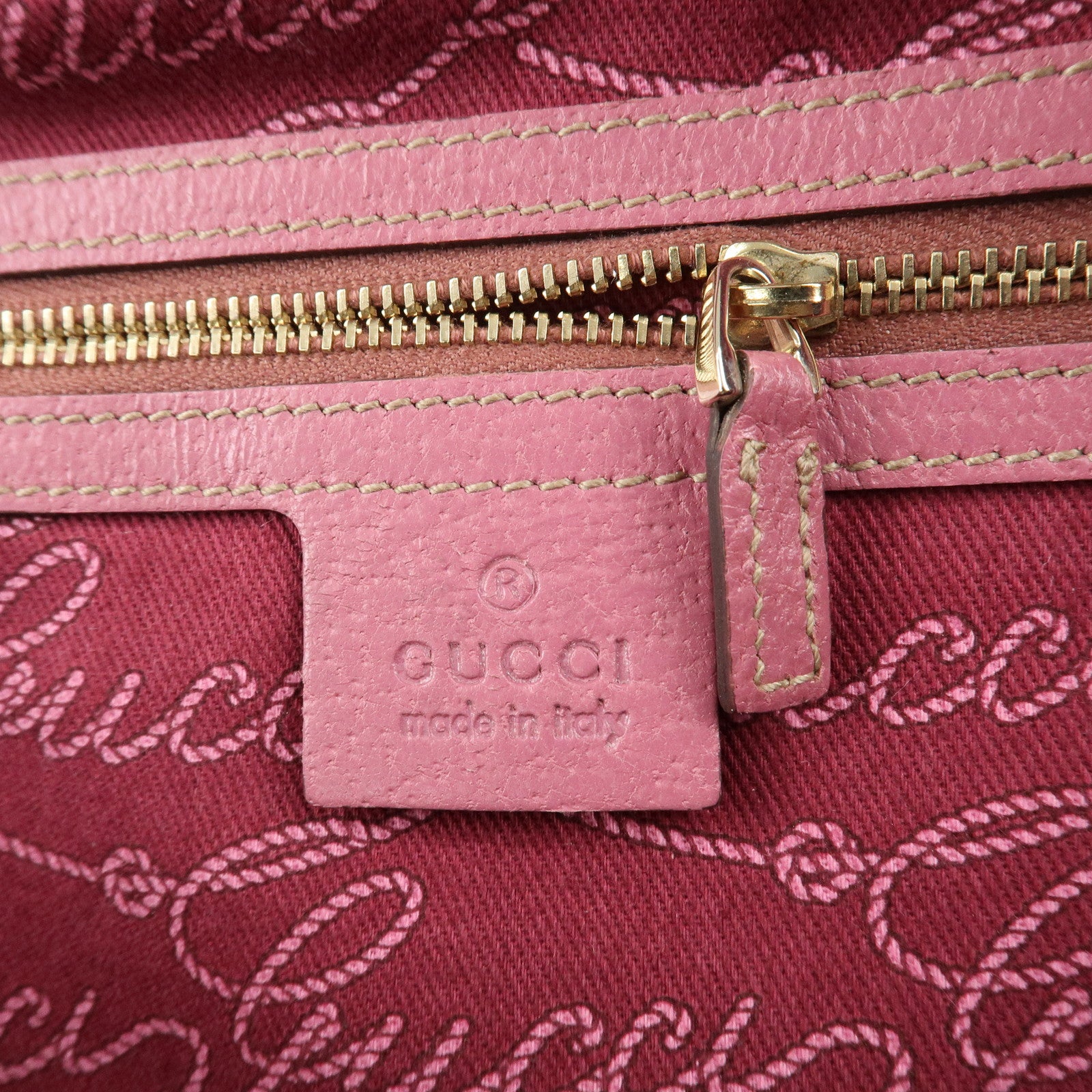 GUCCI GG Canvas Leather Mini Boston Bag Beige Pink 152457