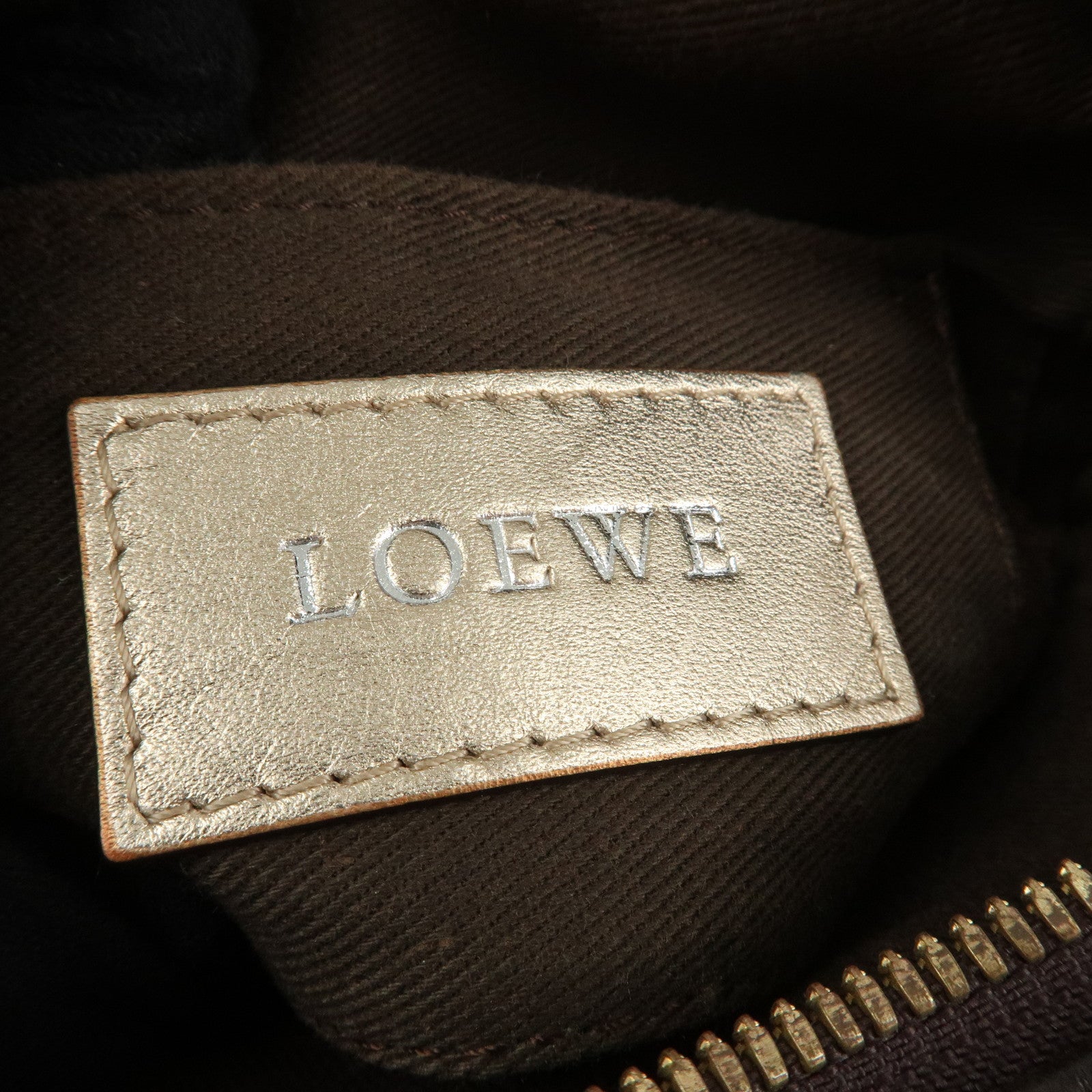 LOEWE Anagram Leather Mini Shoulder Bag Crossbody Bag Brown