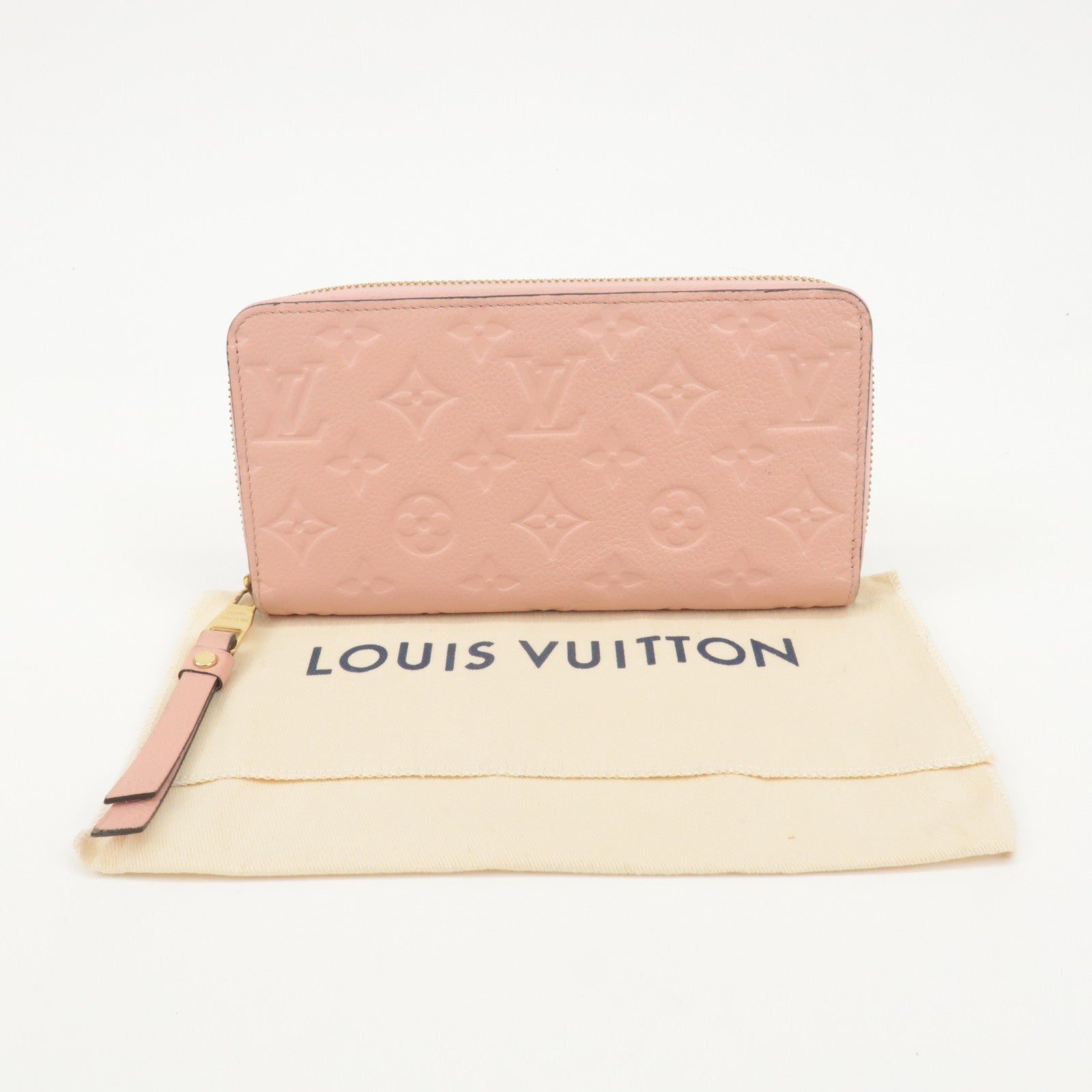 Louis Vuitton Monogram Empreinte Zippy Wallet Rose Poudre M64090 Used