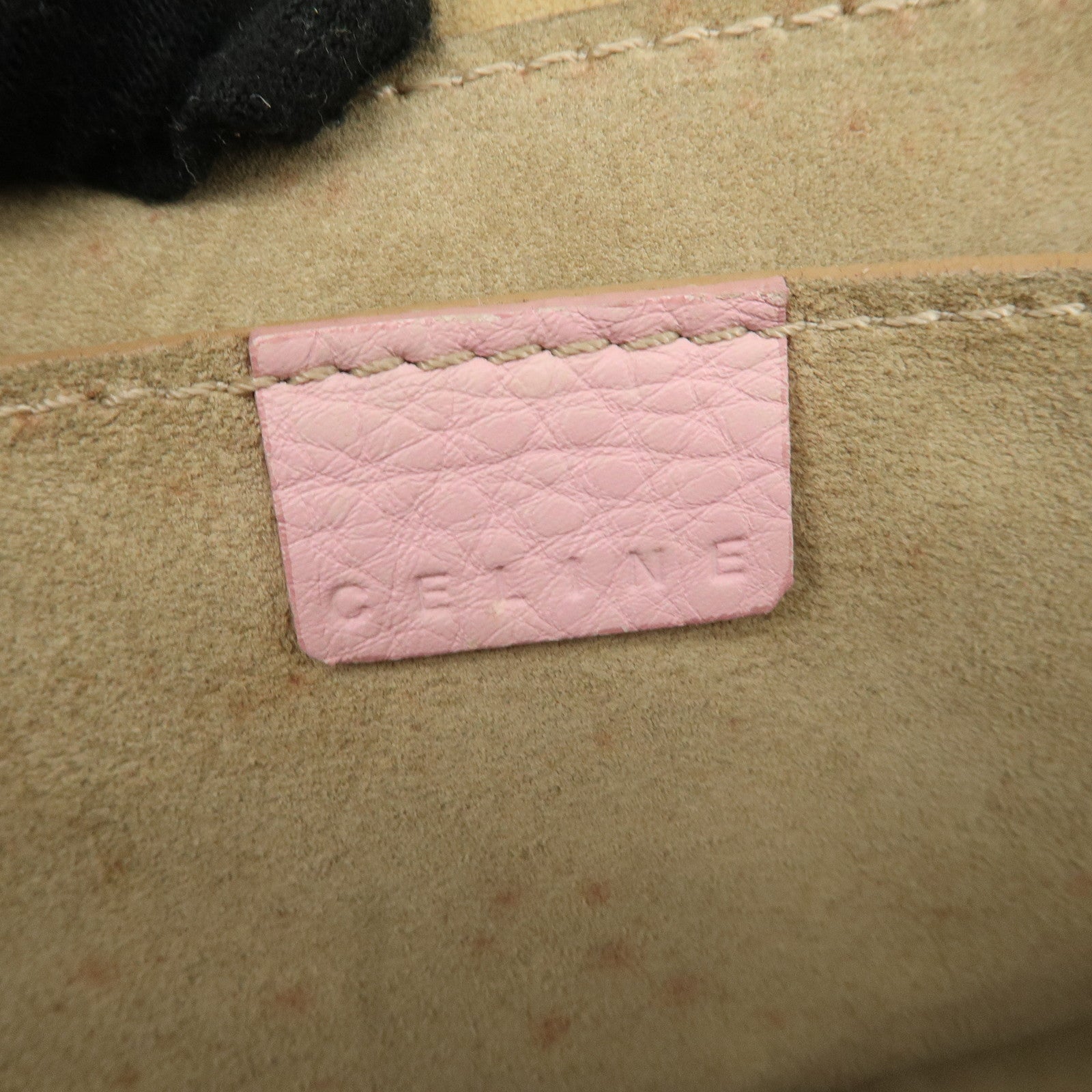 CELINE Macadam Suede Boogie Hand Bag Pink Used