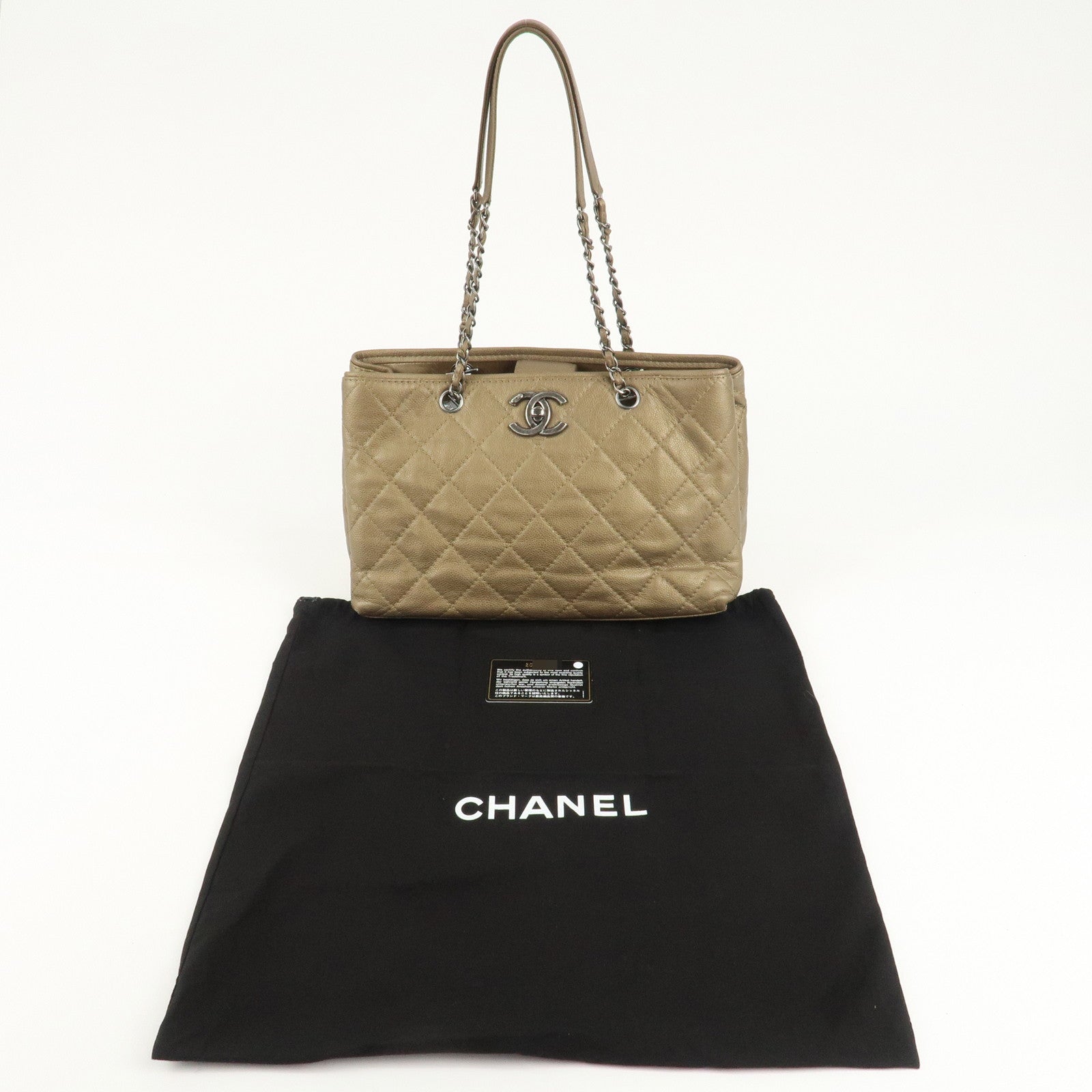 CHANEL Matelasse Caviar Skin COCO Mark Chain Tote Bag A90451