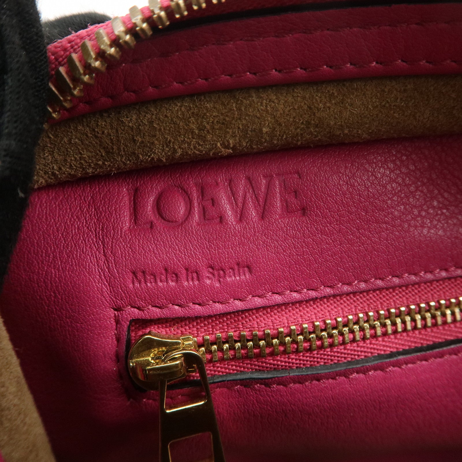 LOEWE Anagram Leather Amazona 23 2Way Shoulder Hand Bag Pink Used