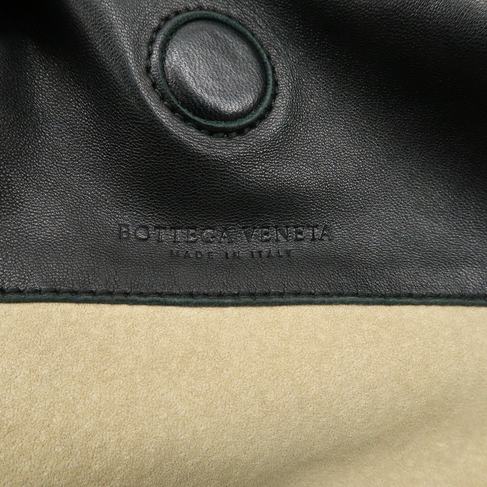 BOTTEGA VENETA Intrecciato Leather Shoulder Bag Black 124864