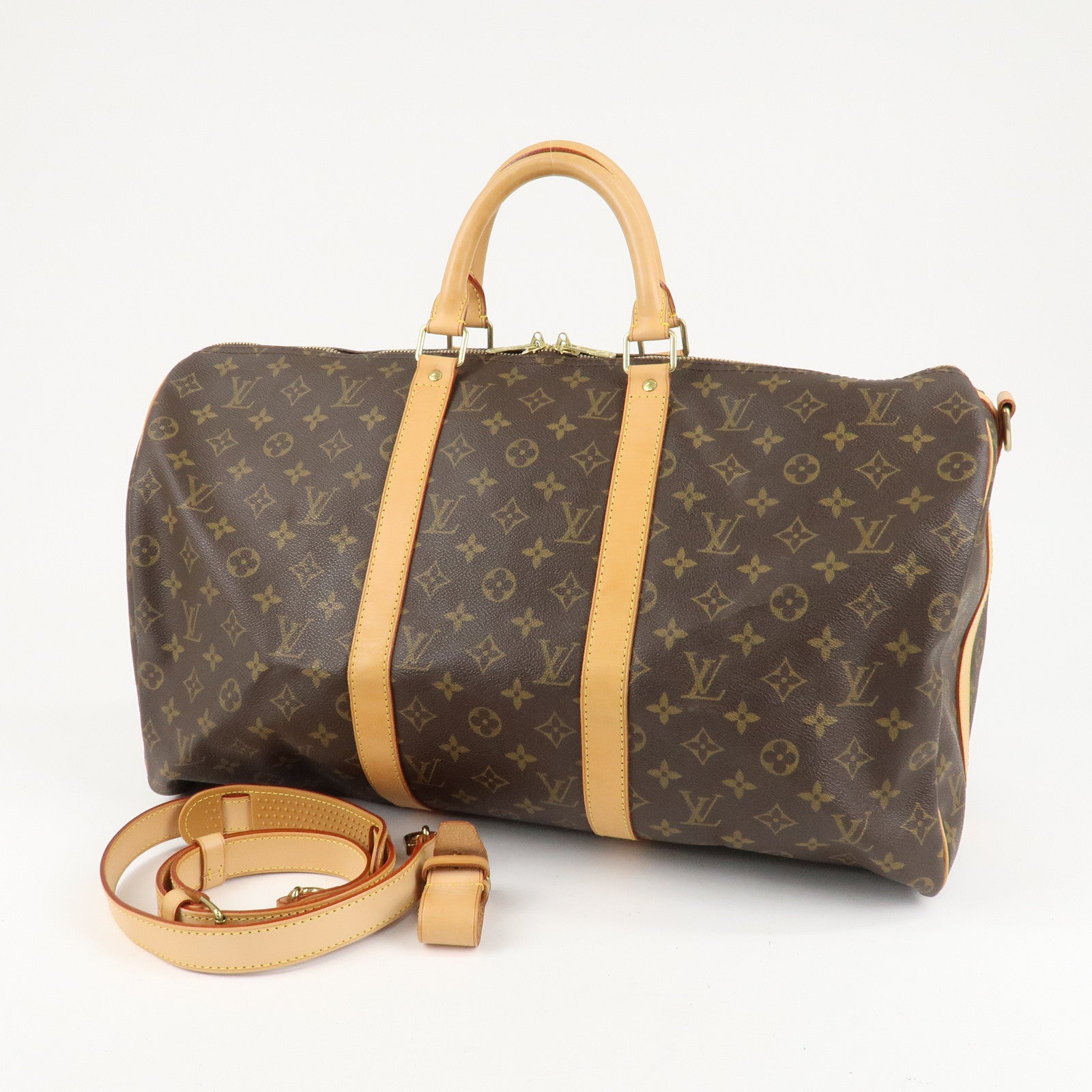 Louis Vuitton Monogram Keep All Bandouliere 50 Boston Bag M41416 Used