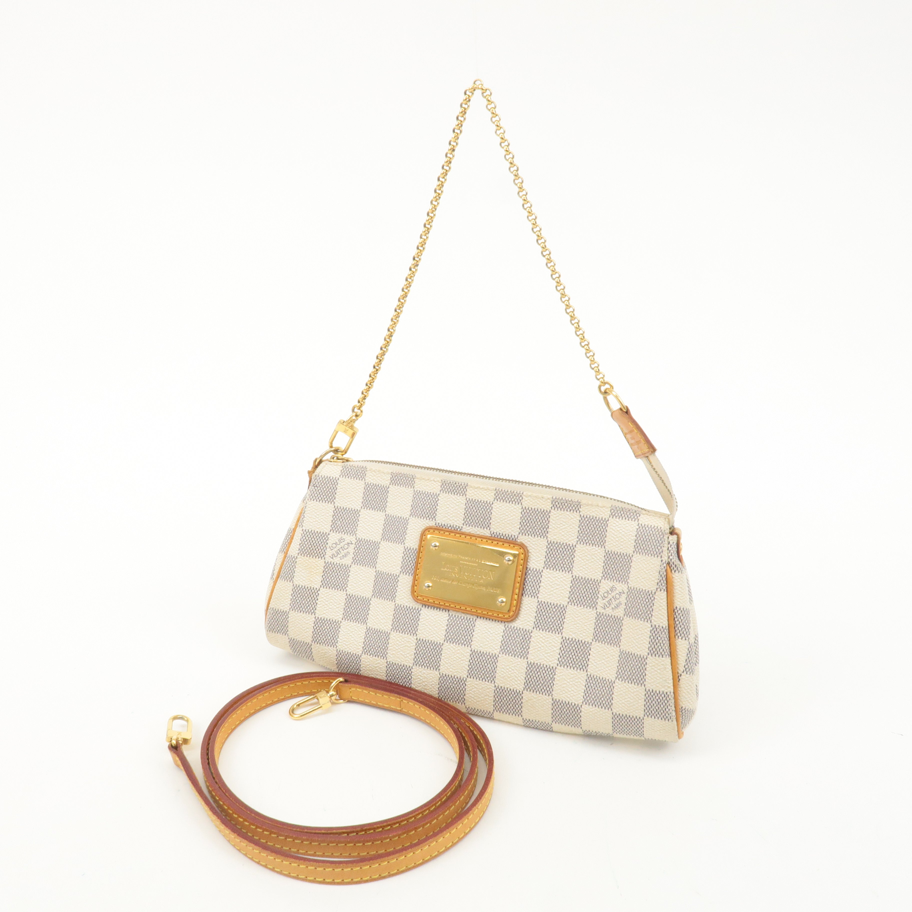 Louis Vuitton Damier Azur Eva 2 Way Pouch Shoulder Bag N55214