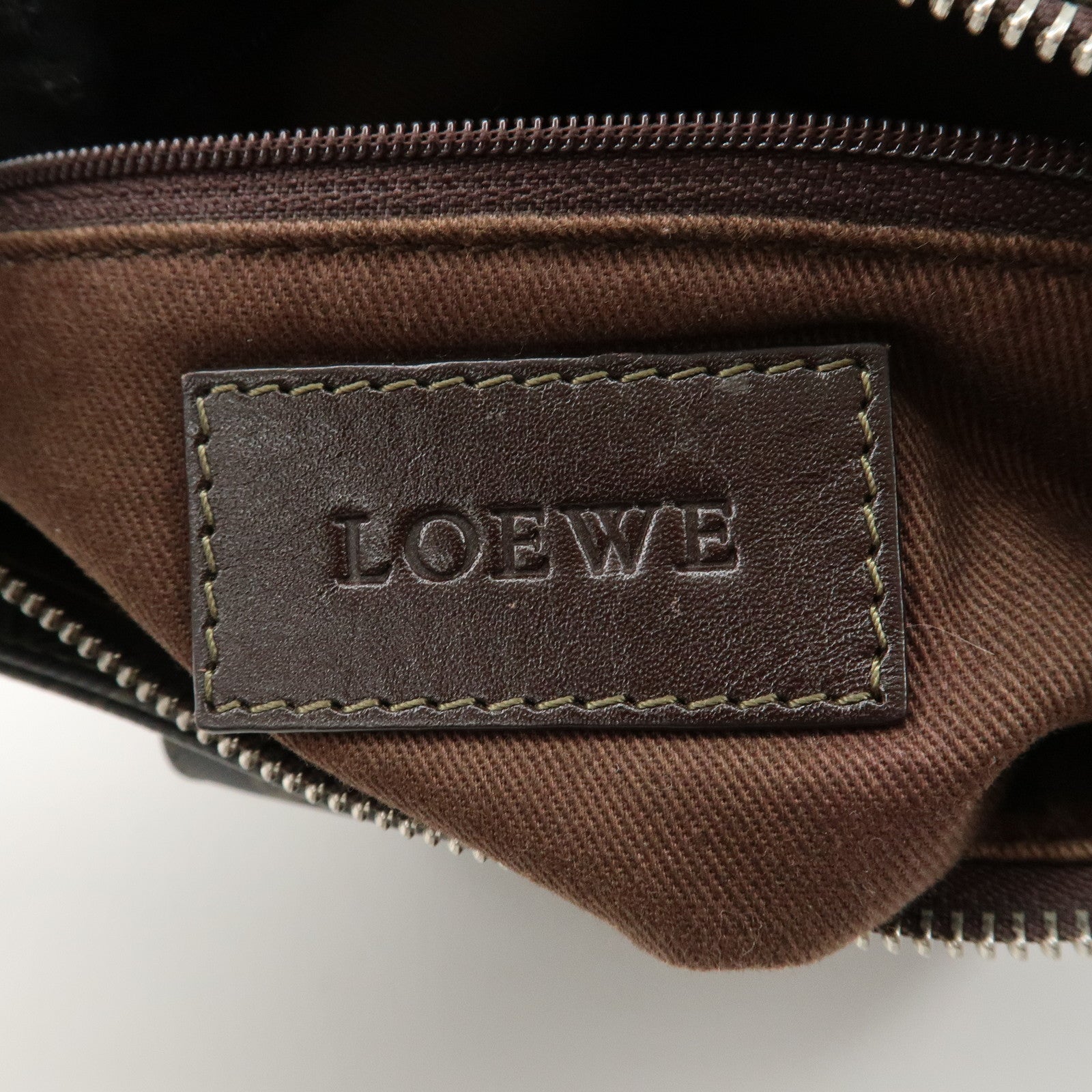 LOEWE Anagram PVC Leather Shoulder Bag Crossbody Bag Brown Used