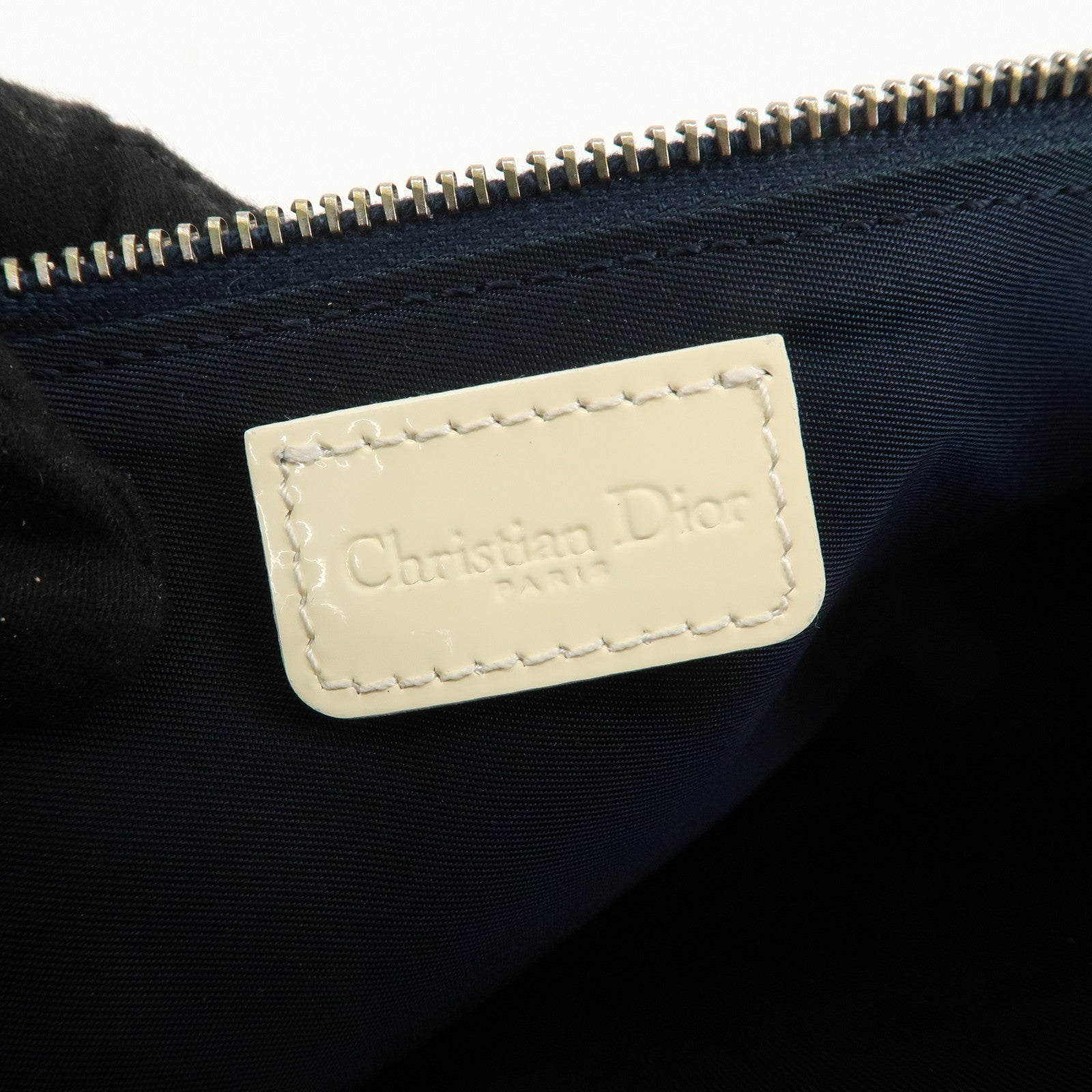 Christian Dior Trotter PVC Patent Leather Saddle Pouch Hand Bag