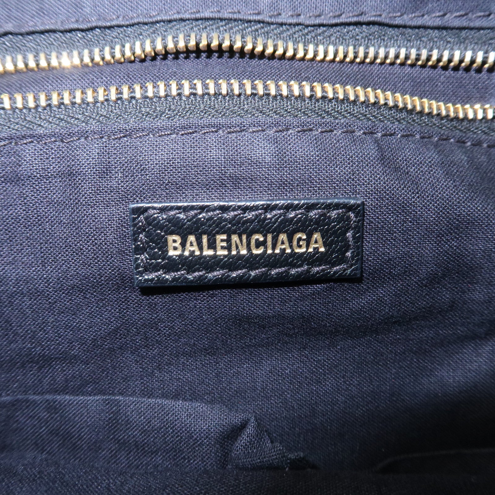 BALENCIAGA Classic Metallic Edge City S 2Way Bag Black 432831