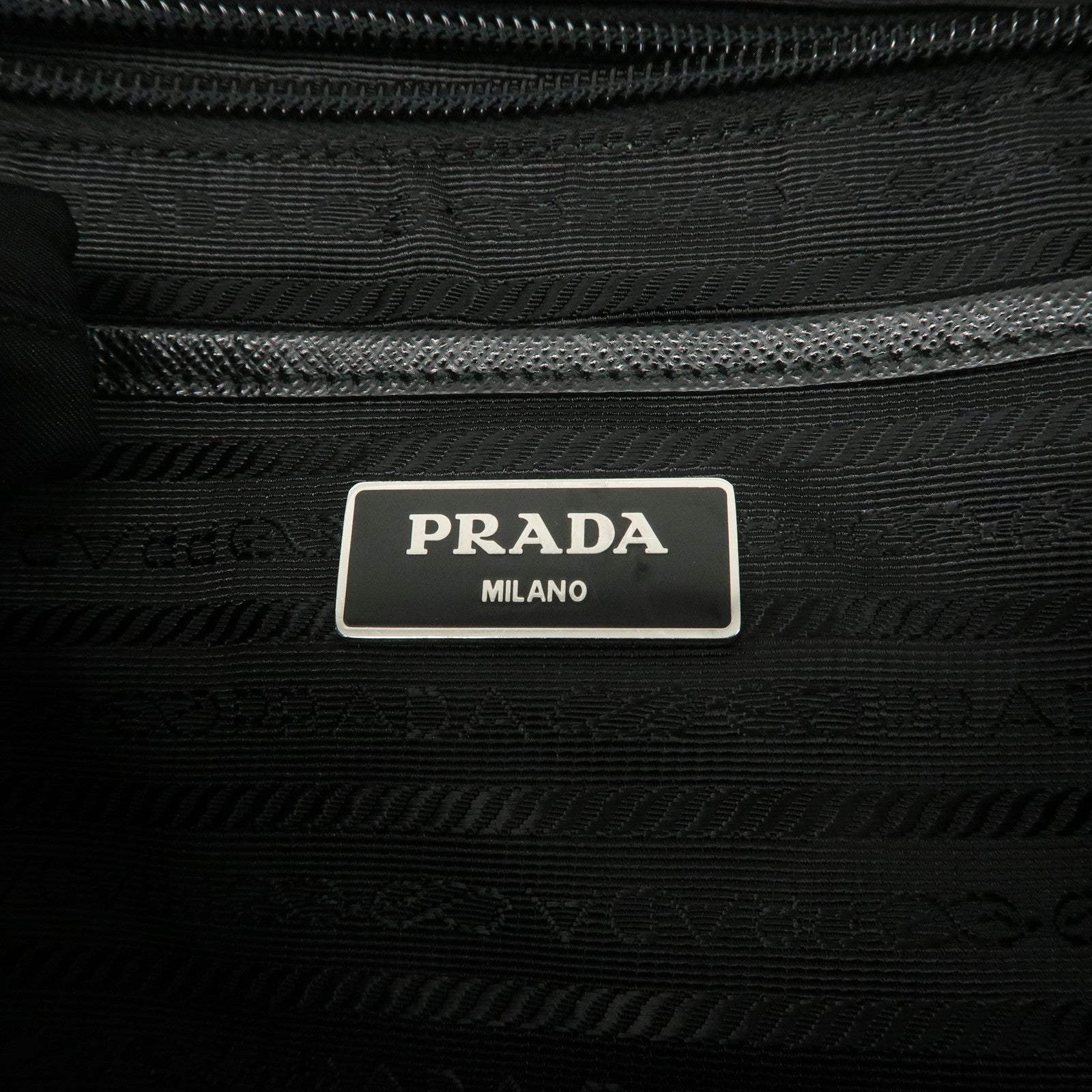 PRADA Re-Nylon Triangle Logo Nylon Leather Back Pack NERO 1BZ811 Used