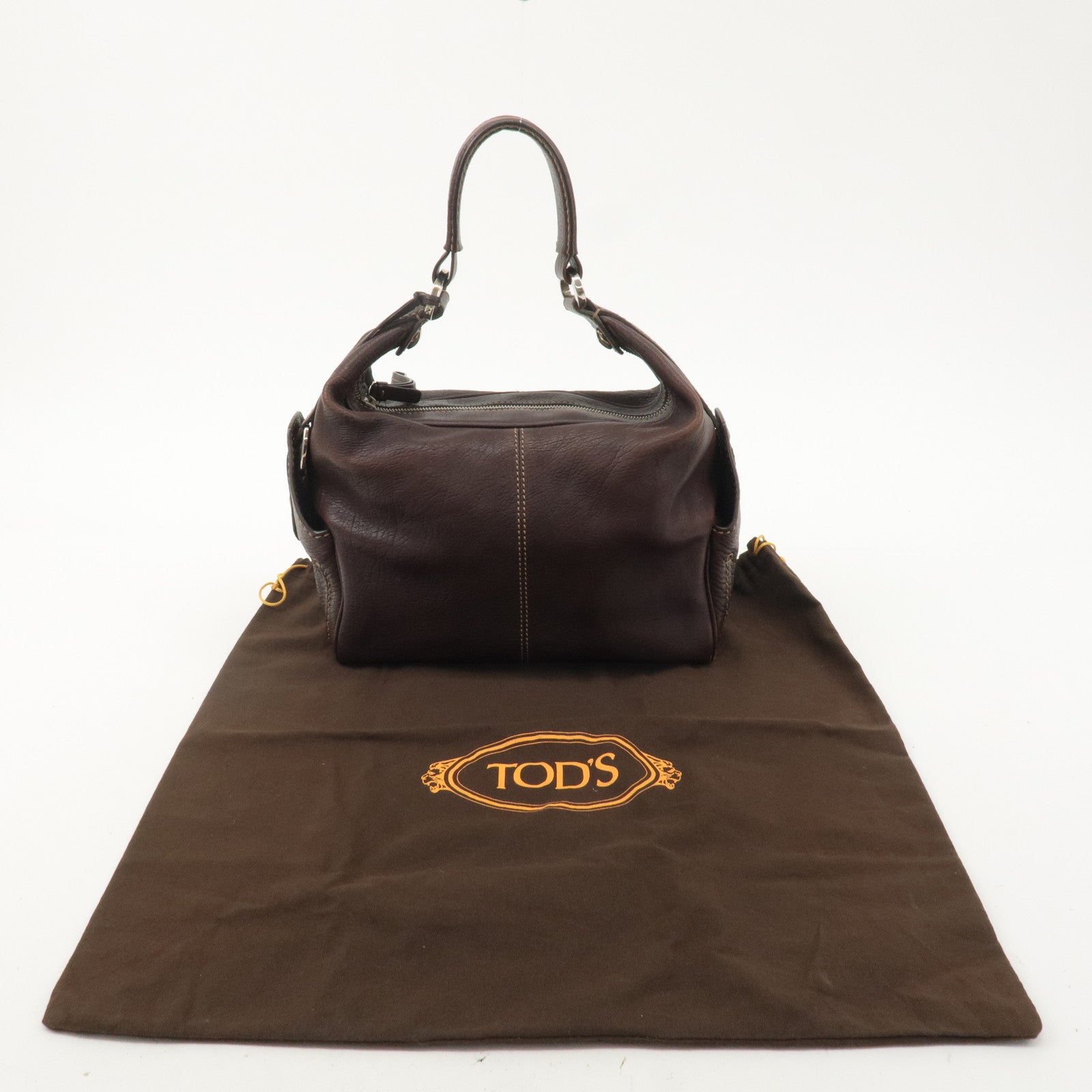 TOD’S Leather One-shoulder Bag Shoulder Bag Hand Bag Brown