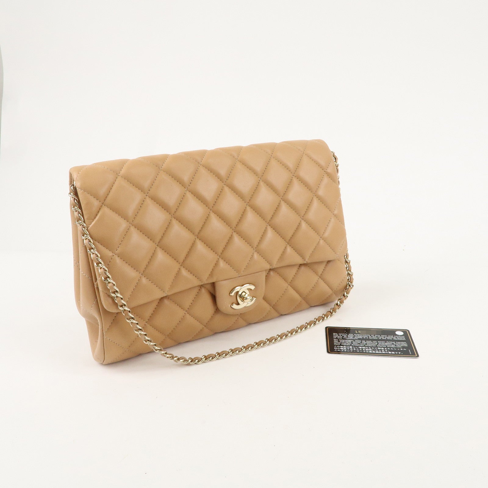 CHANEL Matelasse Lamb Skin SIngle Flap Shoulder Bag A58600